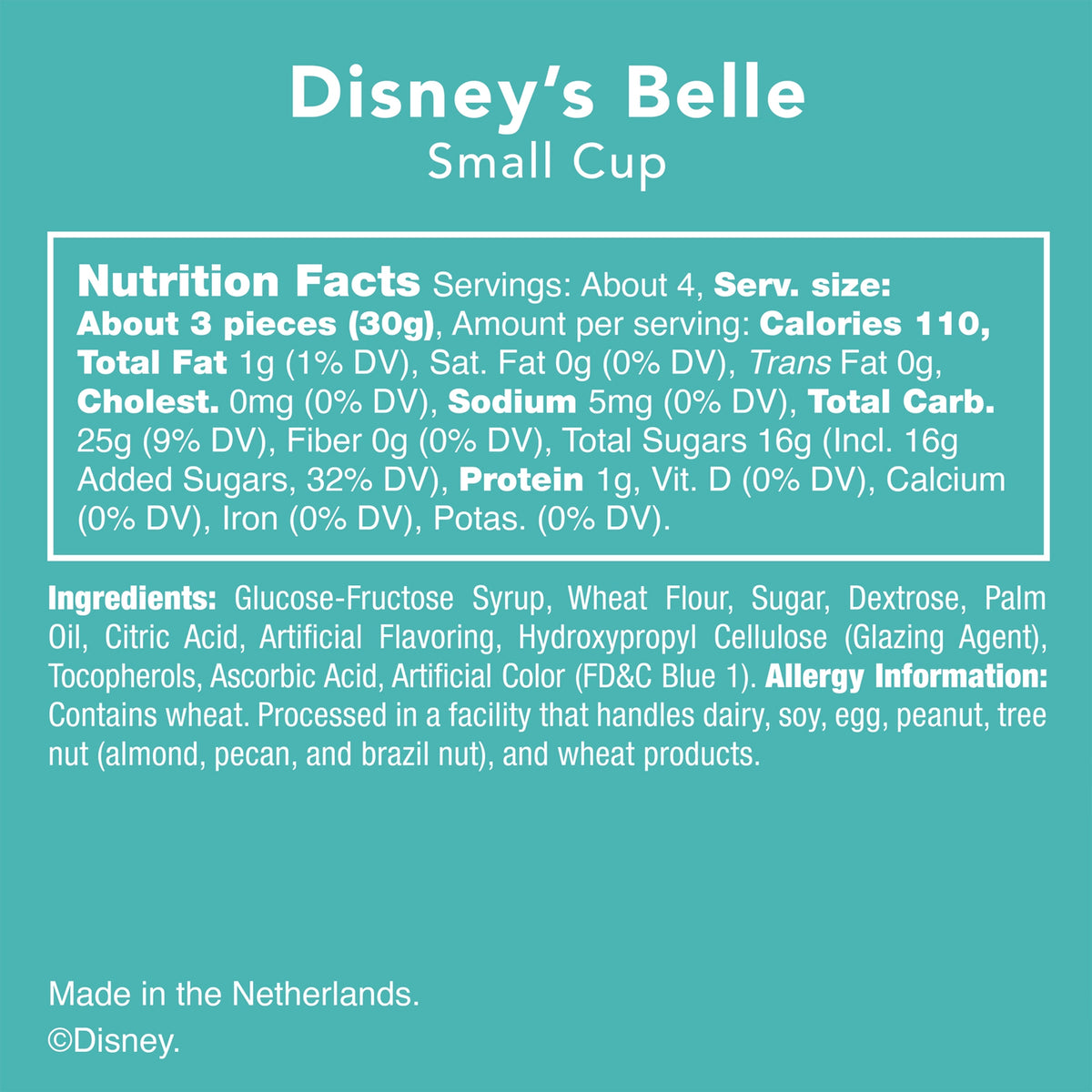 Disney Princess Belle Blue Raspberry Ribbons - FINAL SALE