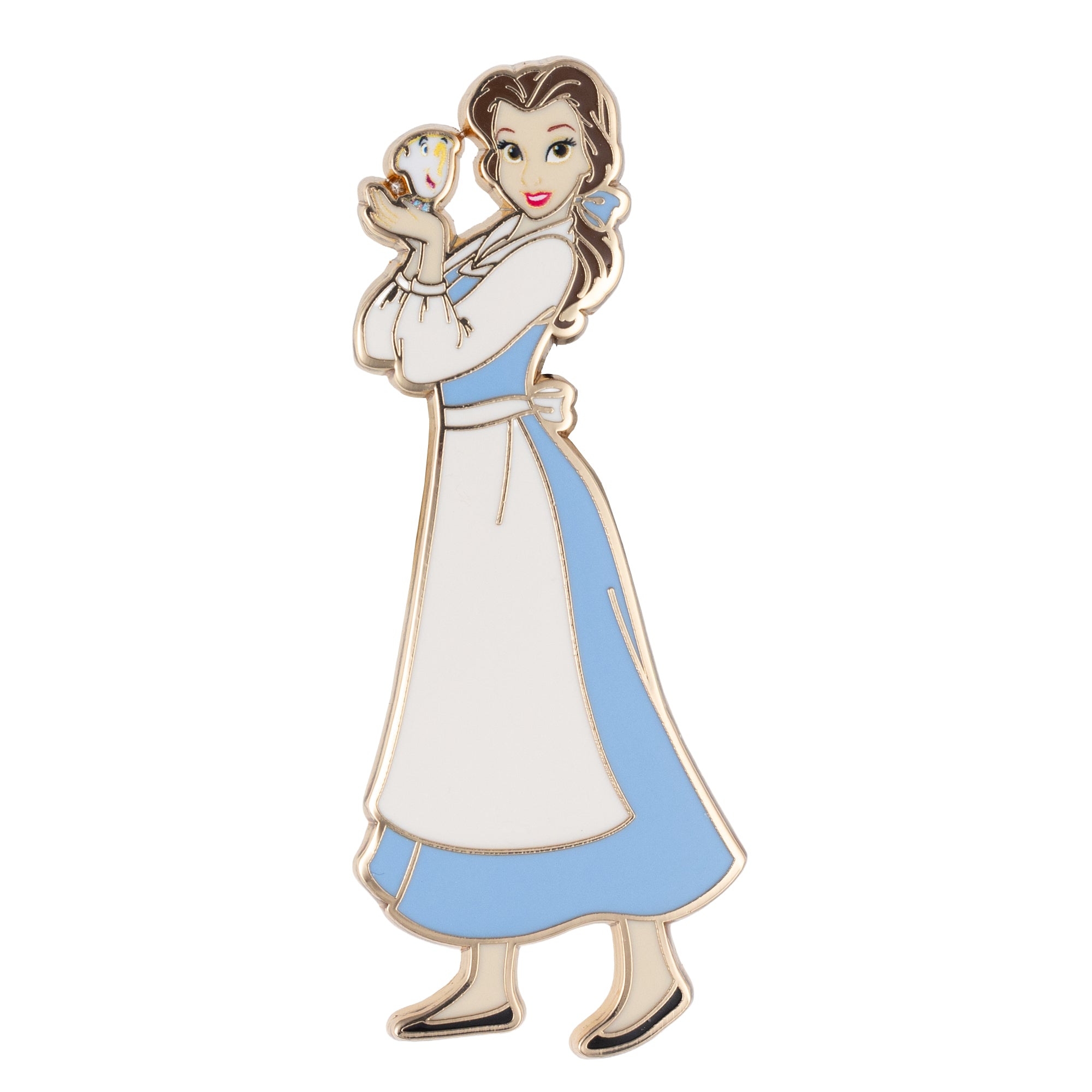 Disney Princess Beauty and the Beast Provincial Belle with Chip Jumbo Collectible Trading Pin Disney Princess Beauty and the Beast Provincial Belle with Chip Jumbo Collectible Trading Pin