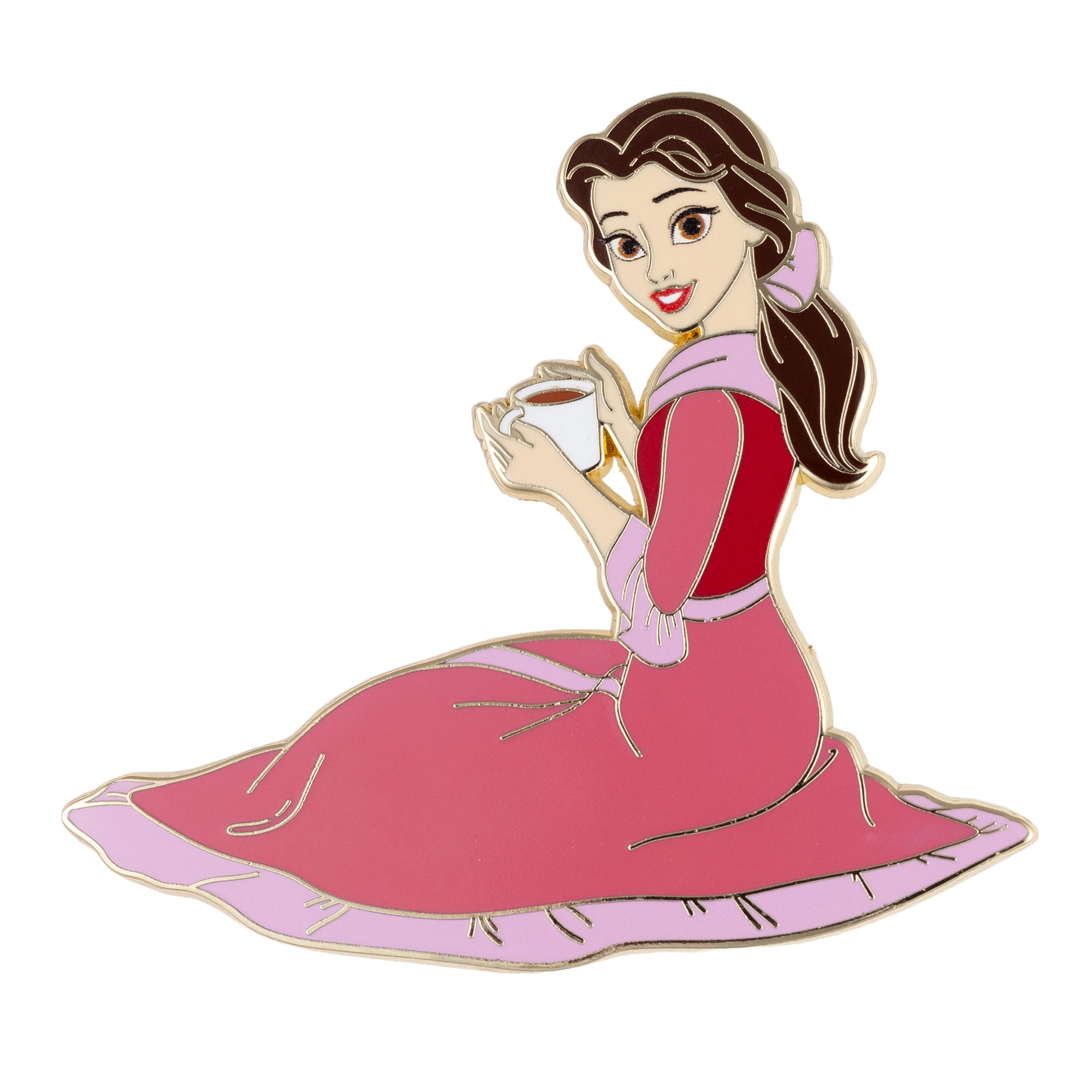 Disney Beauty and The Beast Winter Belle Jumbo Collectible Trading Pin Disney Beauty and The Beast Winter Belle Jumbo Collectible Trading Pin