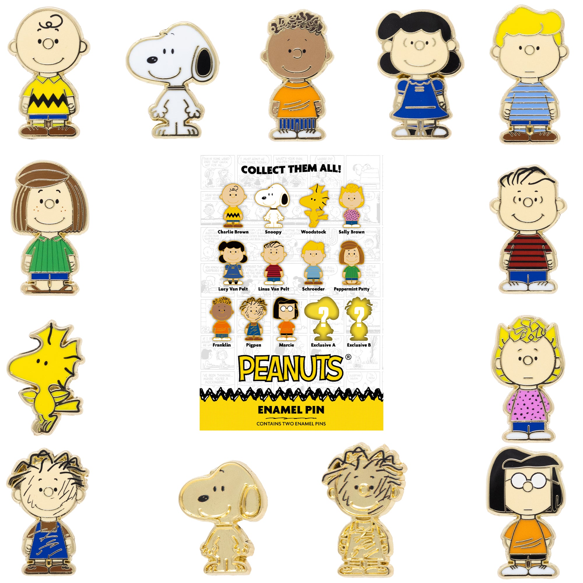 Peanuts Mini Micro Mystery - Peanuts Series 1 - 2 Pins Per Box! - Limited Edition