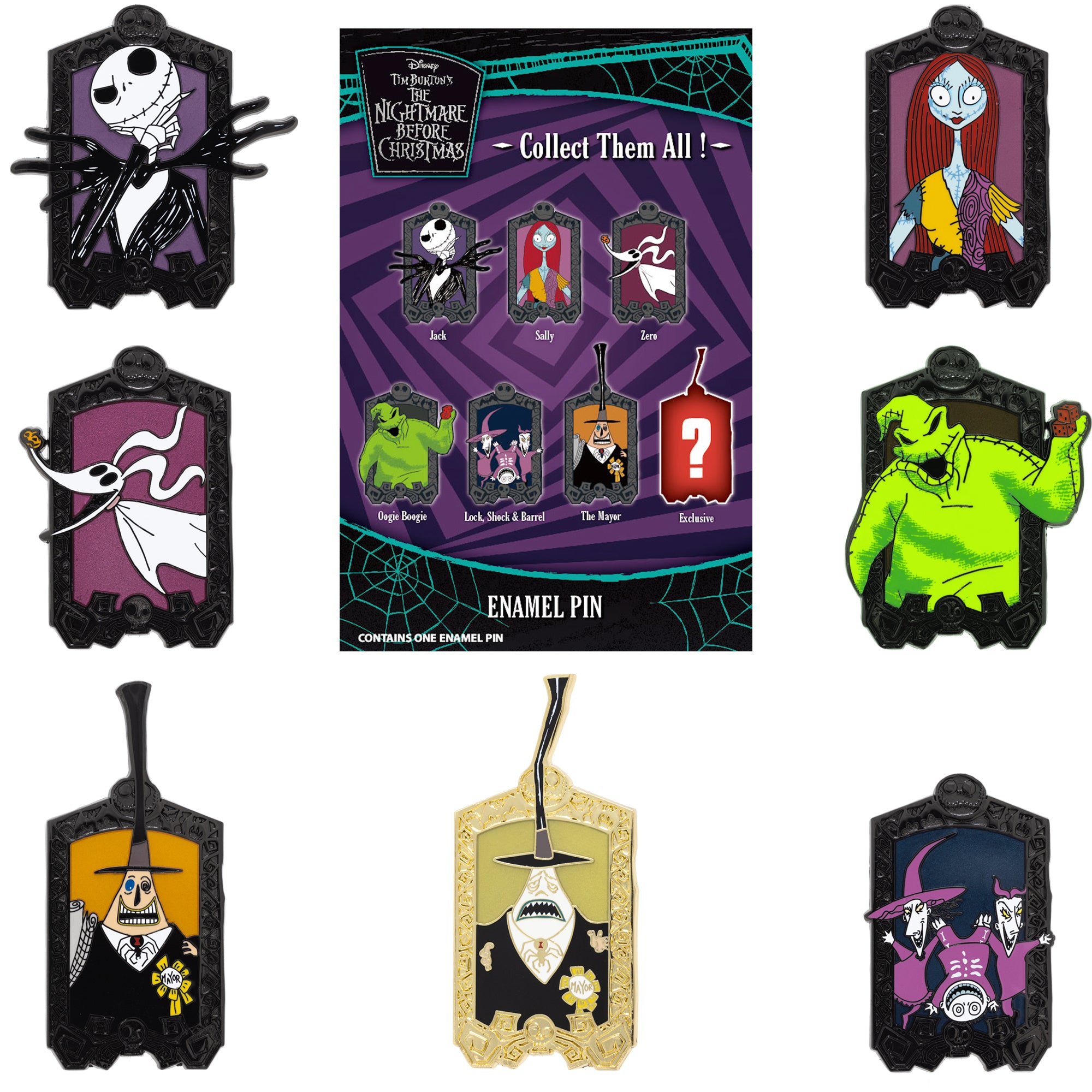 Nightmare Before Christmas Gravestone Gallery Series 2.25" Mystery Pins - Limited Edition 200/100