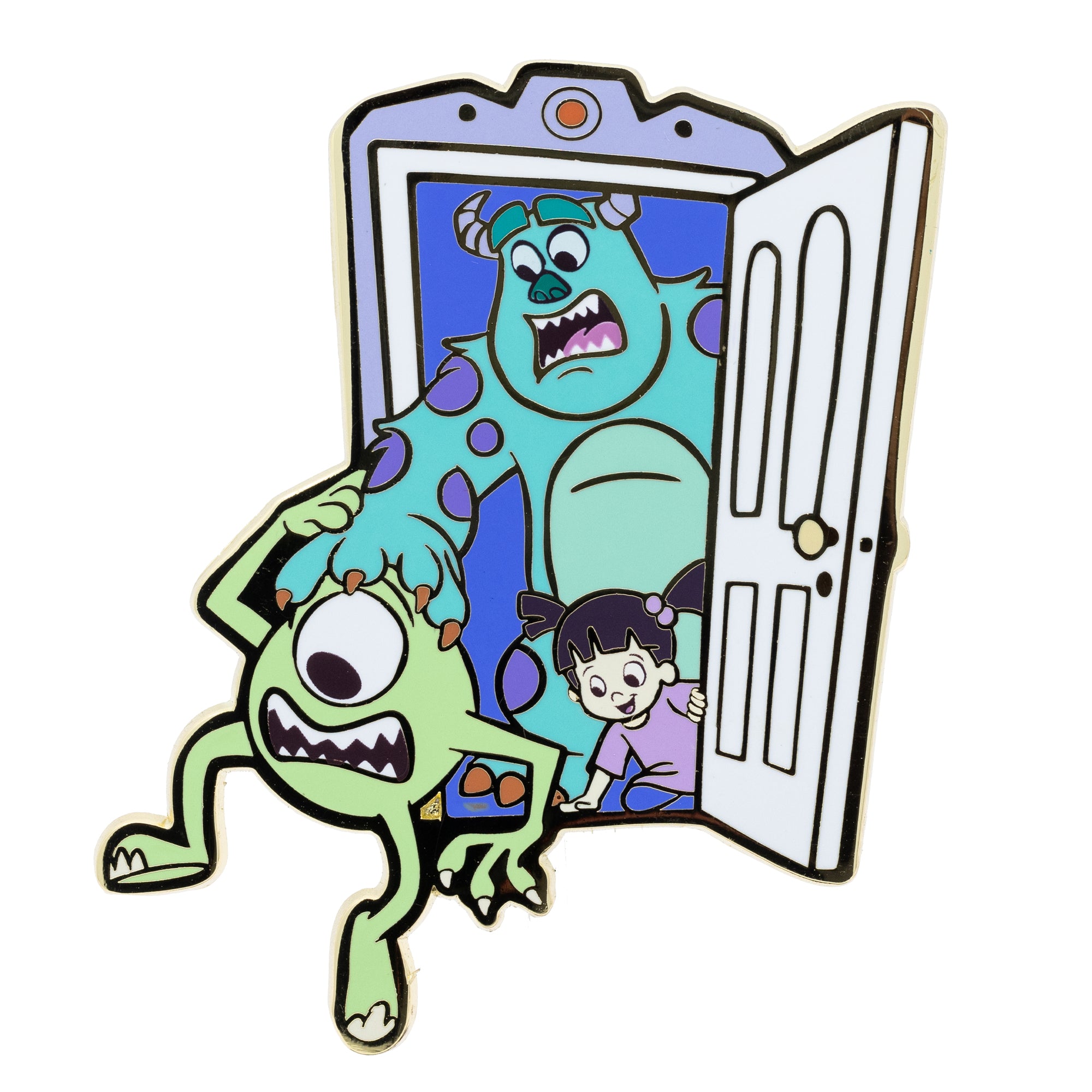 monsters inc boo and sully Pixar Monsters Inc Sulley, Mike and Boo Jumbo Collectible Trading Pin