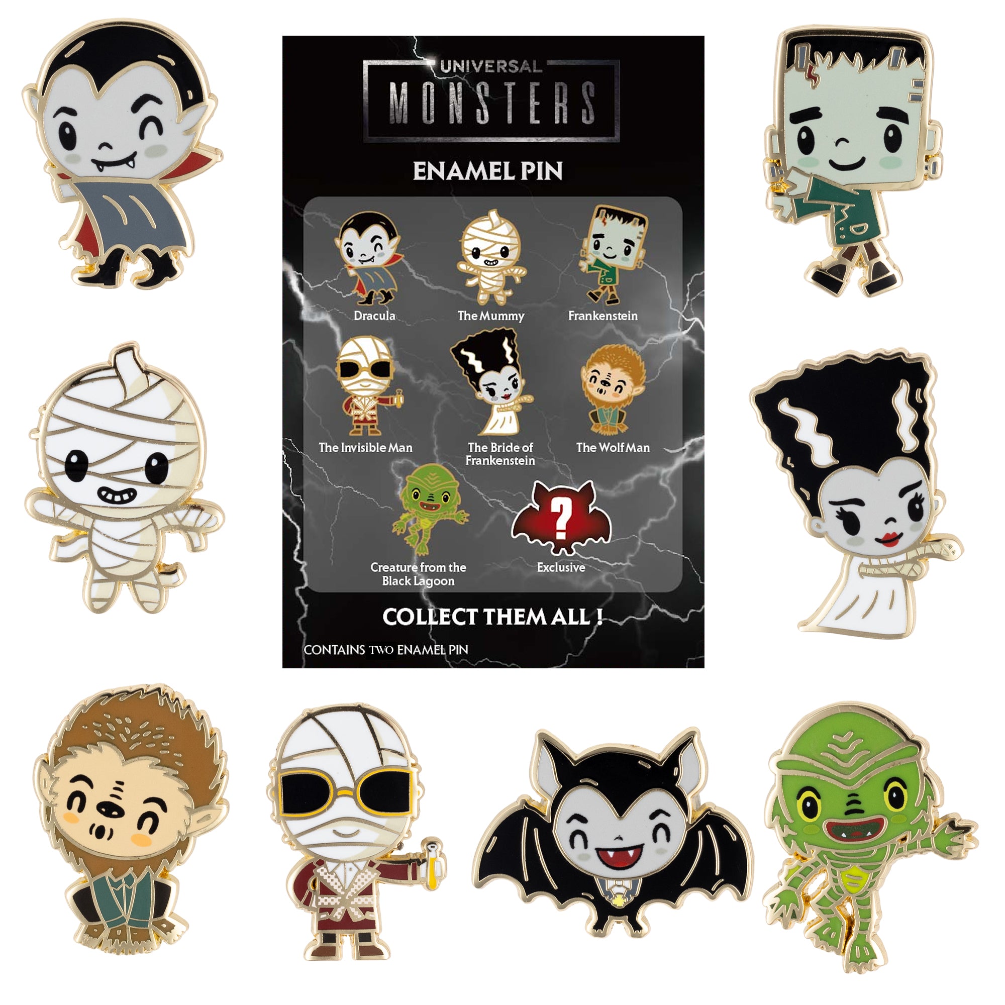 Universal Studios Mystery Pin - Cutie Monsters - 2 PINS PER BOX! - Limited Edition 200/100