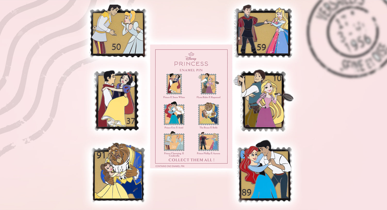 Disney Princess Royal Stamp Mystery Pins