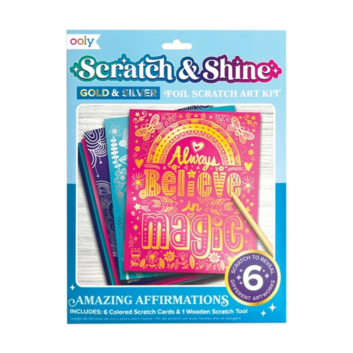 Scratch &amp; Shine Scratch Cards - Amazing Affirmations (7 Pc S