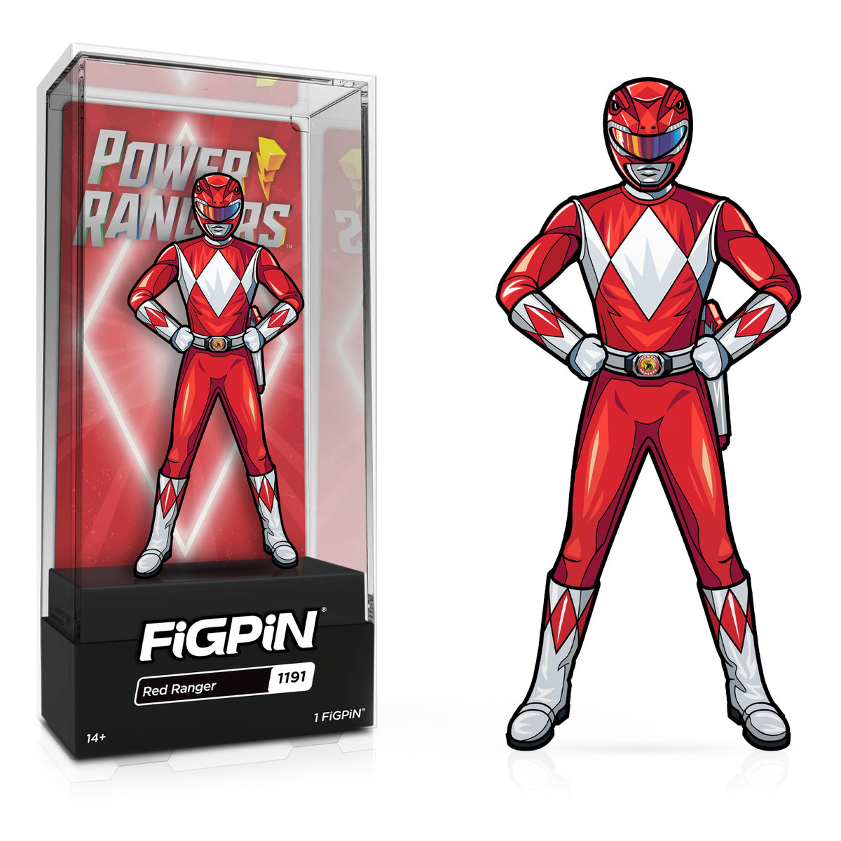 Power Rangers Red Ranger 3&quot; Collectible Pin #1191