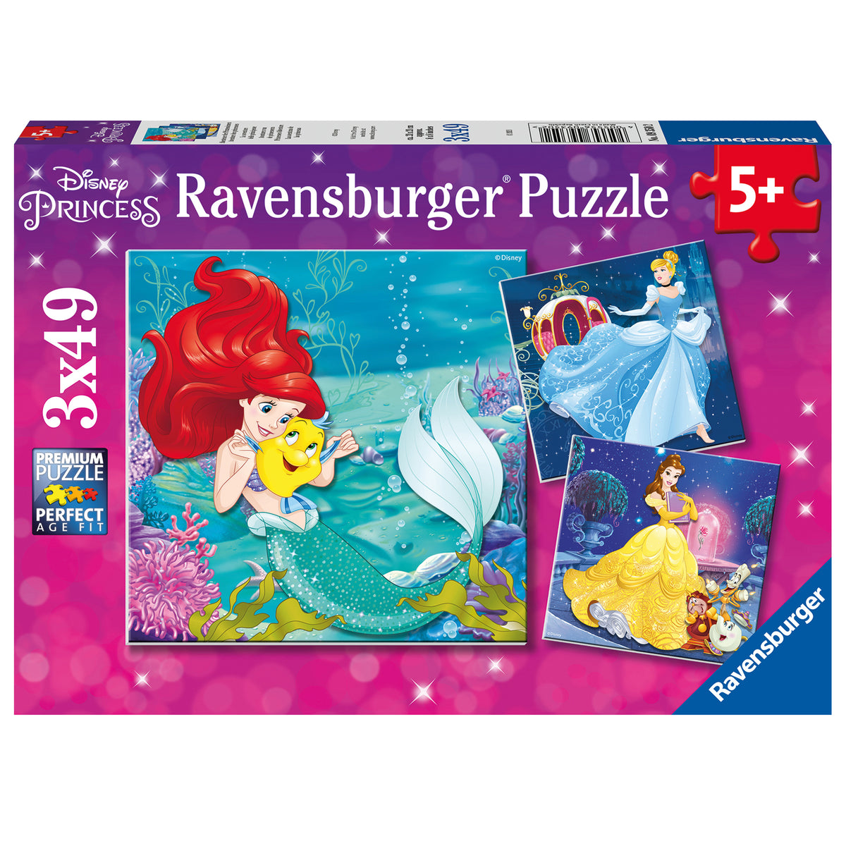 Disney Princess Adventure 3 Pack Puzzle Set