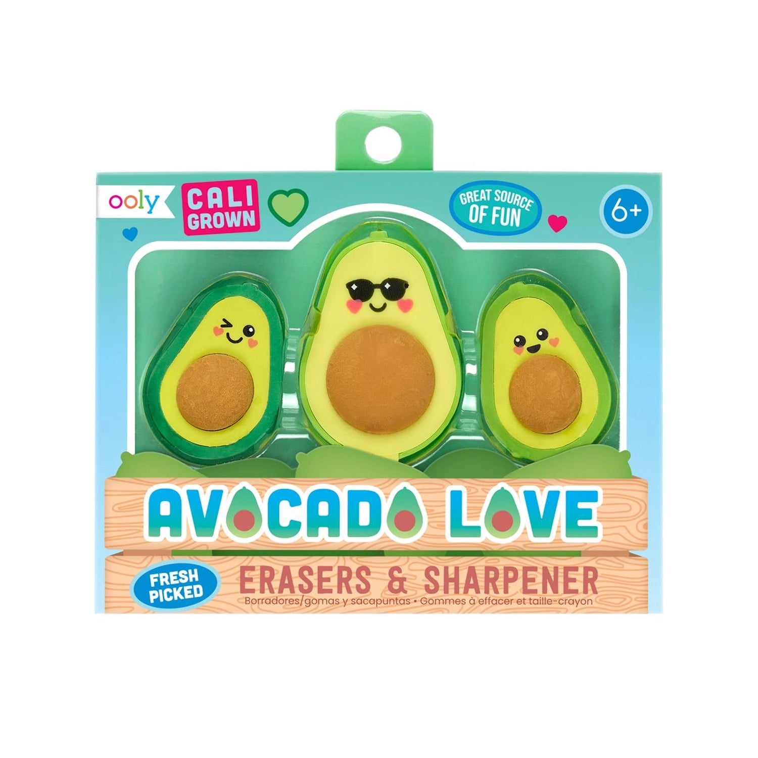 Avocado Love Eraser and Sharpener - Set of 3 - FINAL SALE