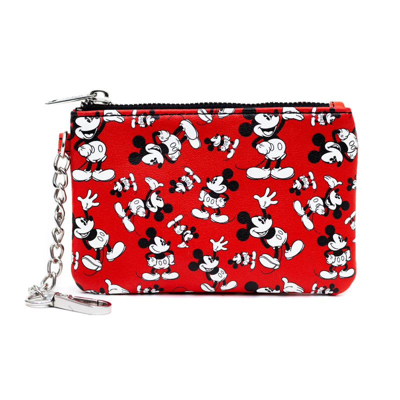 Disney Mickey Mouse ID Card Holder Wallet Keychain