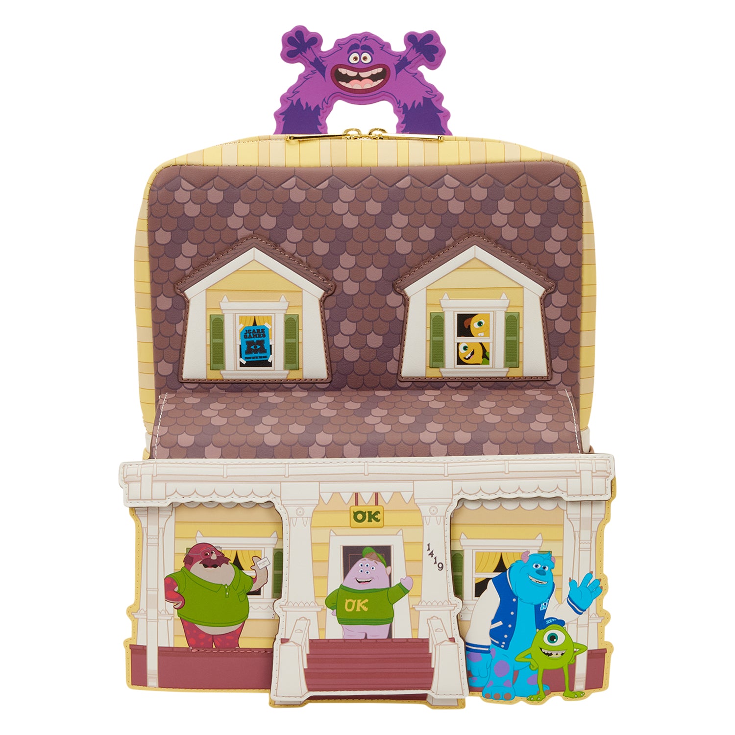 monsters university houses Disney Pixar Monsters University Oozma Kappa House Figural Mini Backpa – The Pink a la Mode