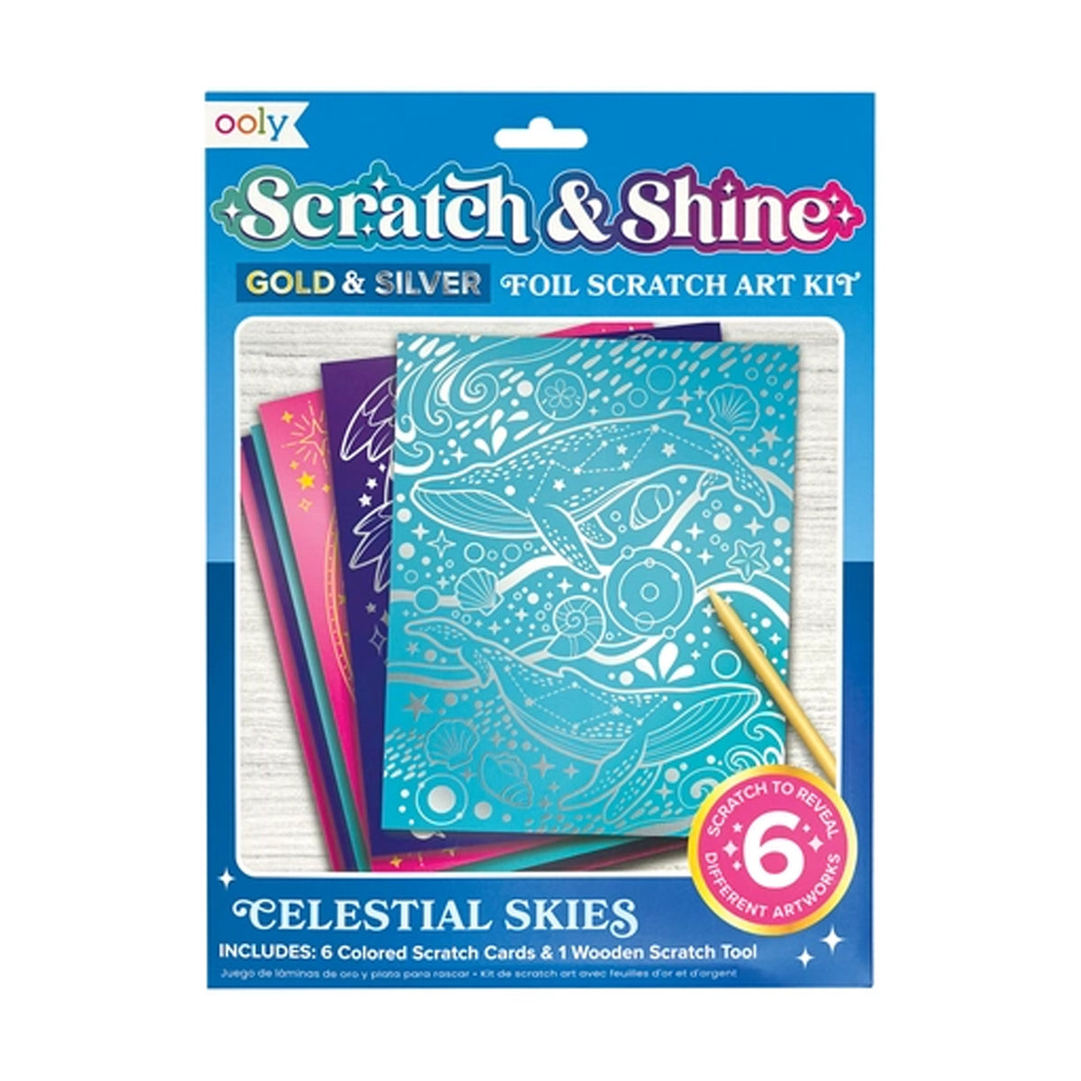 Scratch &amp; Shine Scratch Cards - Celestial Skies (7 Pc Set)