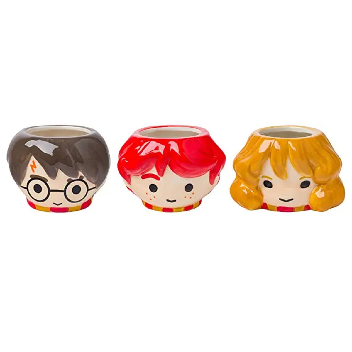 Harry Potter Hermione and Ron Mini Sculted Mug Set