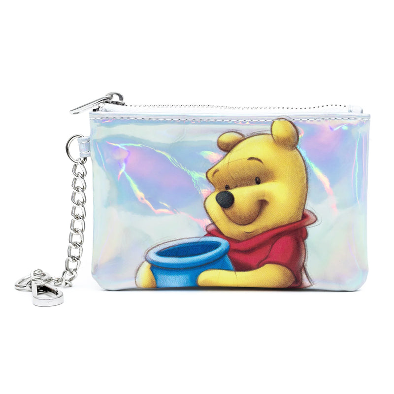Disney 100 Holographic Winnie the Pooh Card Holder Wallet Keychain