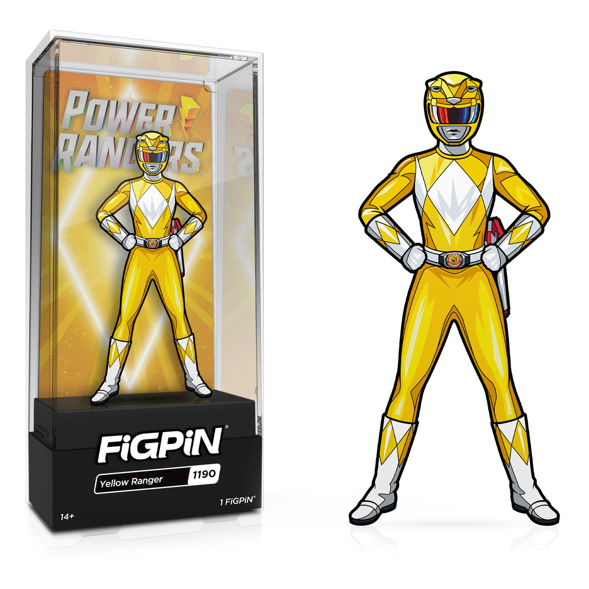 Power Rangers Yellow Ranger 3&quot; Collectible Pin #1190