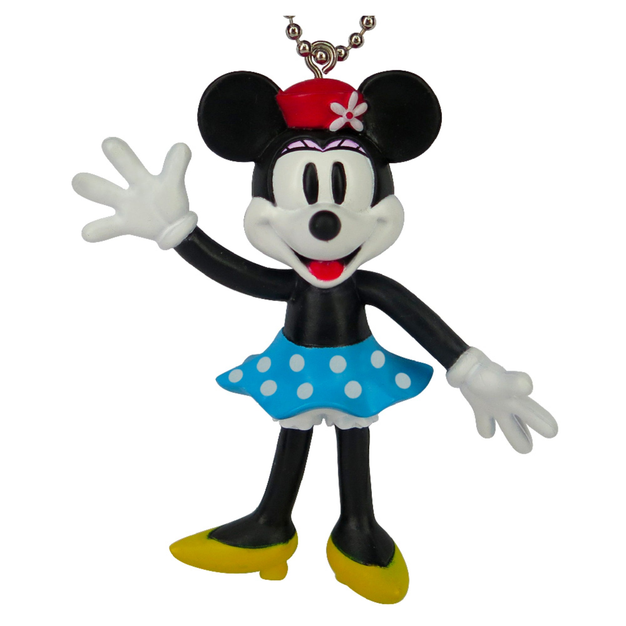 Retro Minnie Mouse Bendable PVC Key Ring