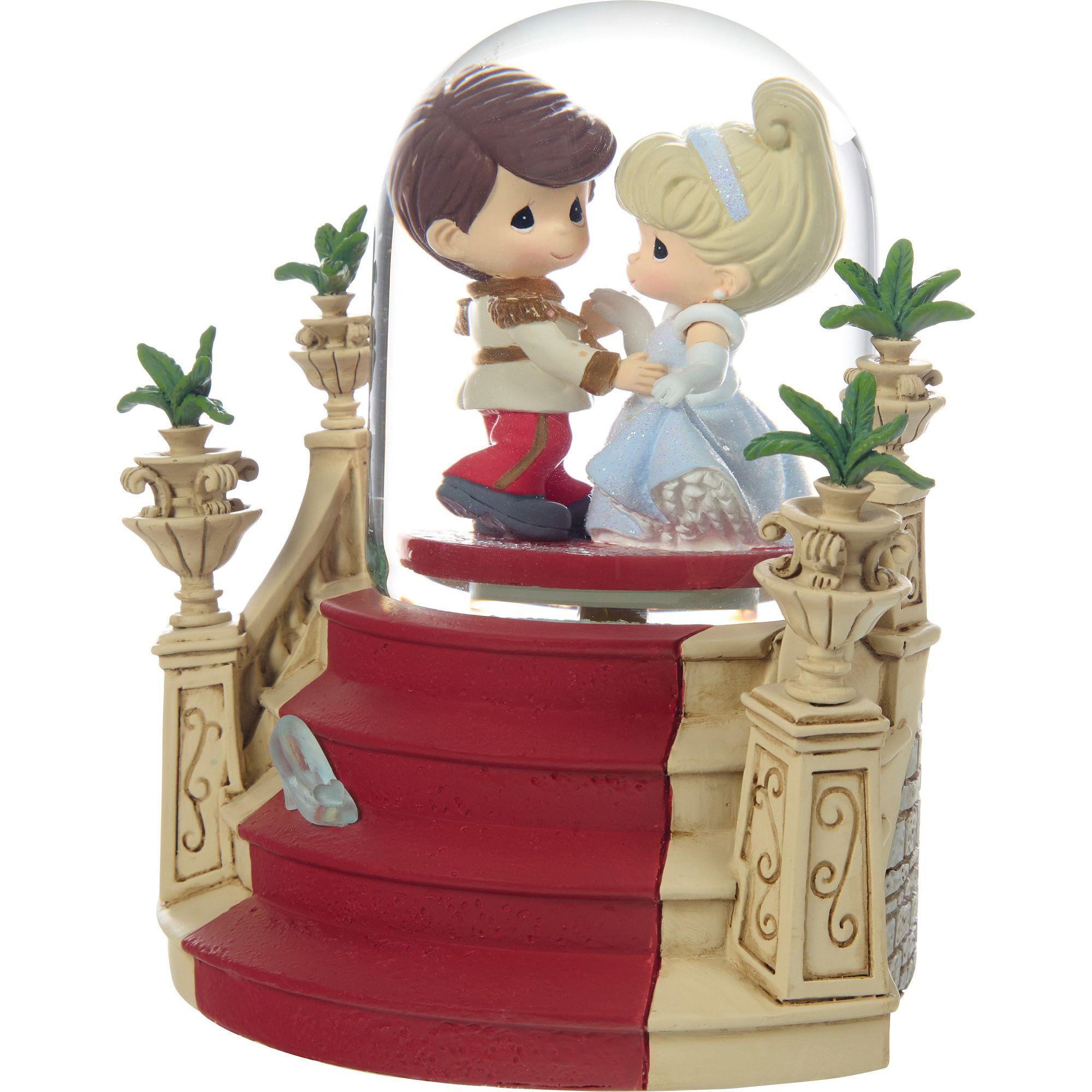 Disney Cinderella Precious Moments Rotating Snow Globe