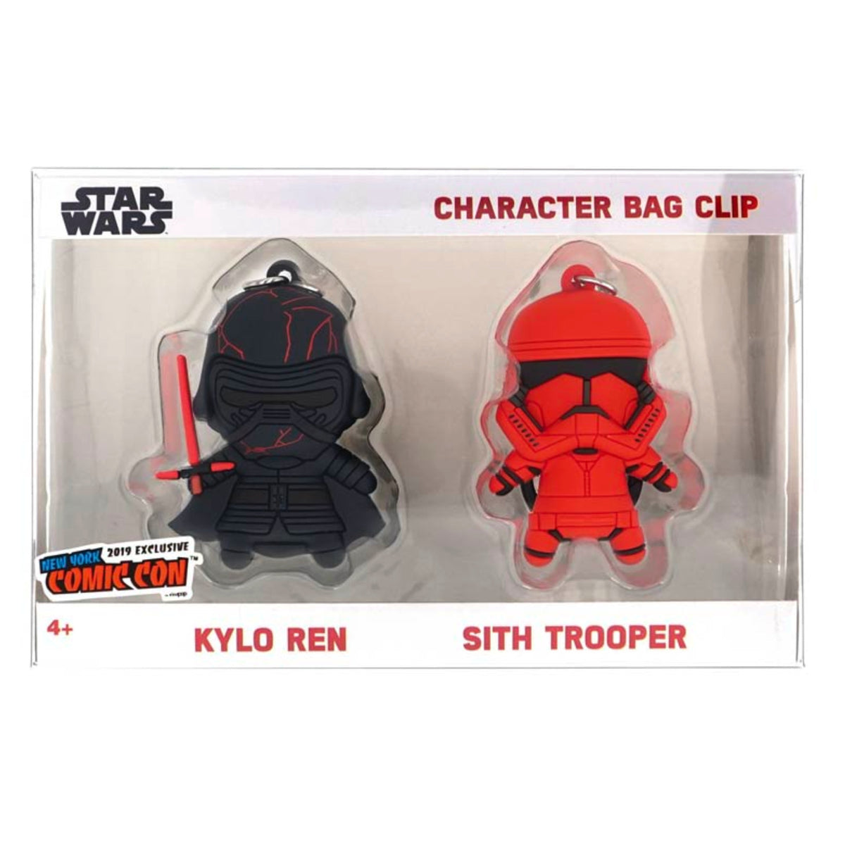Star Wars Kylo Ren &amp; Sith Trooper Bag Clip Set - Comic Con Exclusive 2019