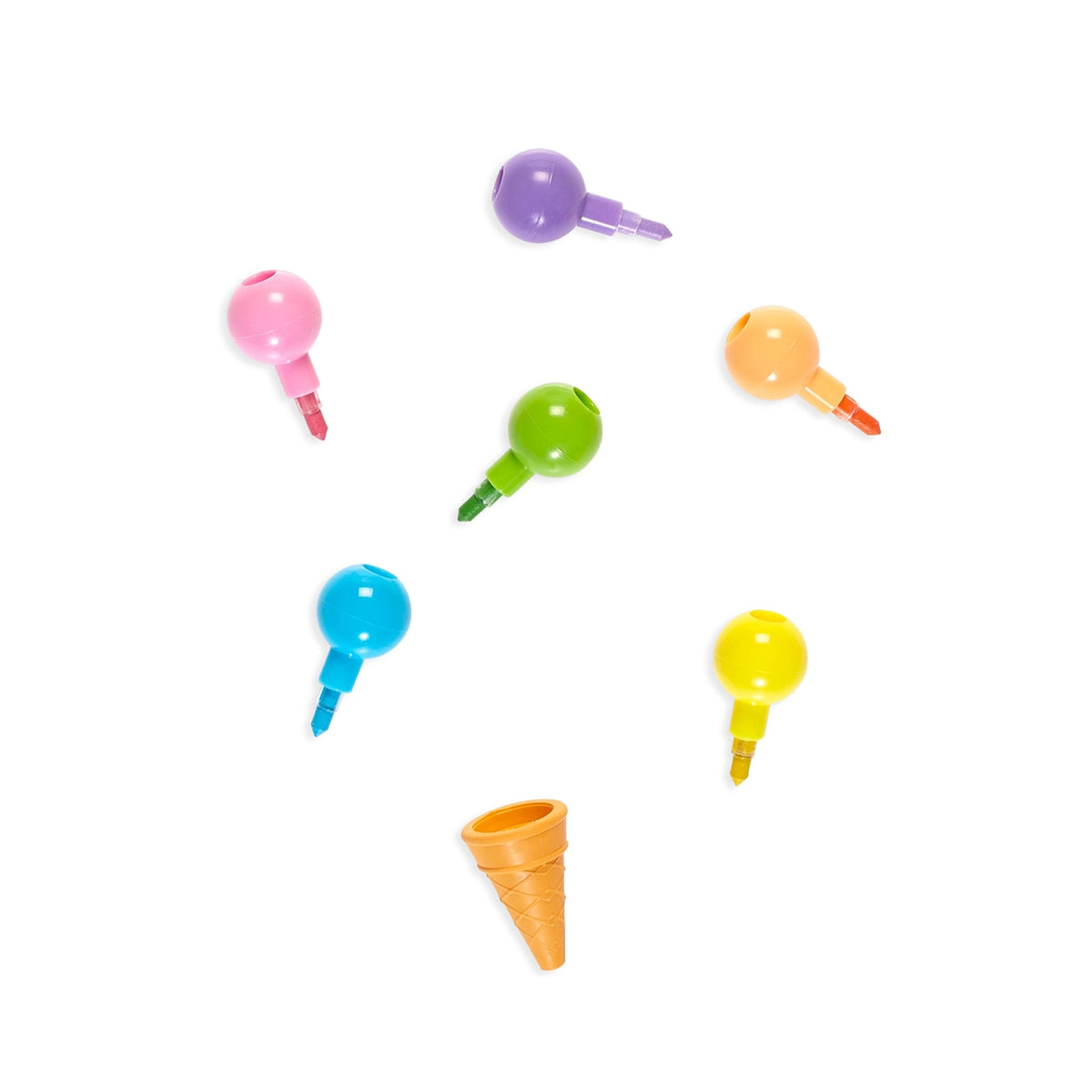 Rainbow Scoops Vanilla Scented Stacking Erasable Crayons - FINAL SALE