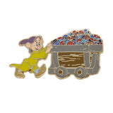 Disney Snow White and the Seven Dwarfs Dopey with Minecart of Jewels Collectible Trading Pin