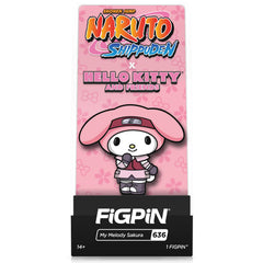 Naruto x Hello Kitty My Melody Sakura 3" Collectible Pin #636