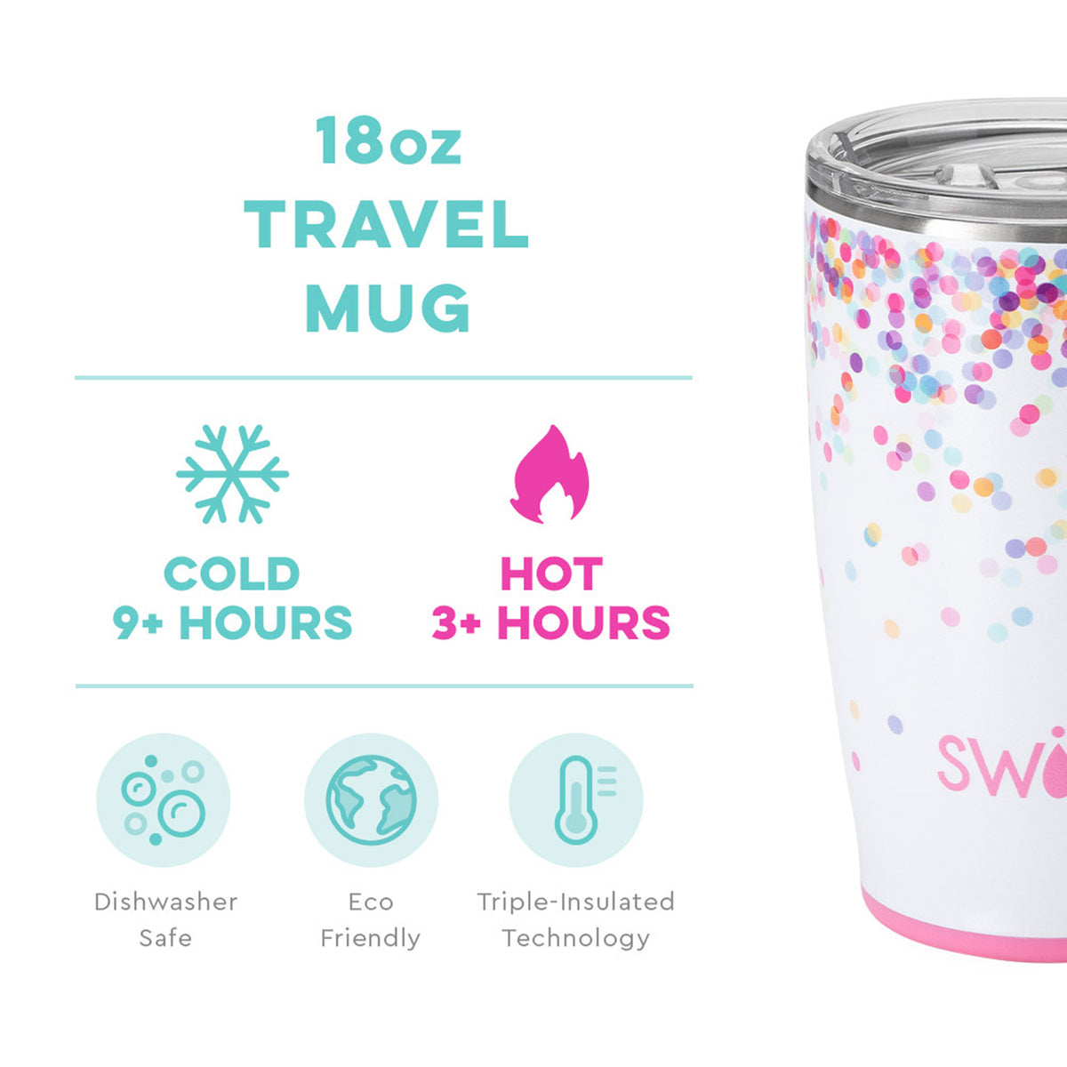SWIG Confetti Travel Mug Stainless Steel Mug