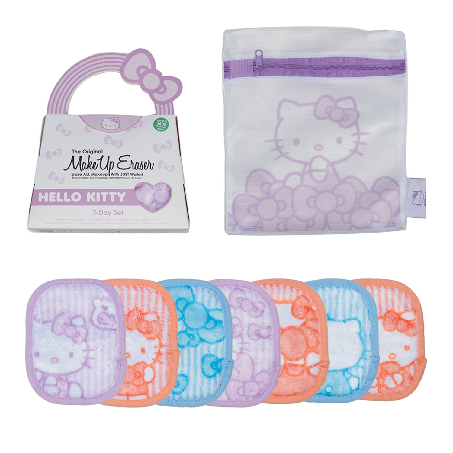 Hello Kitty 7 Piece Makeup Eraser Set
