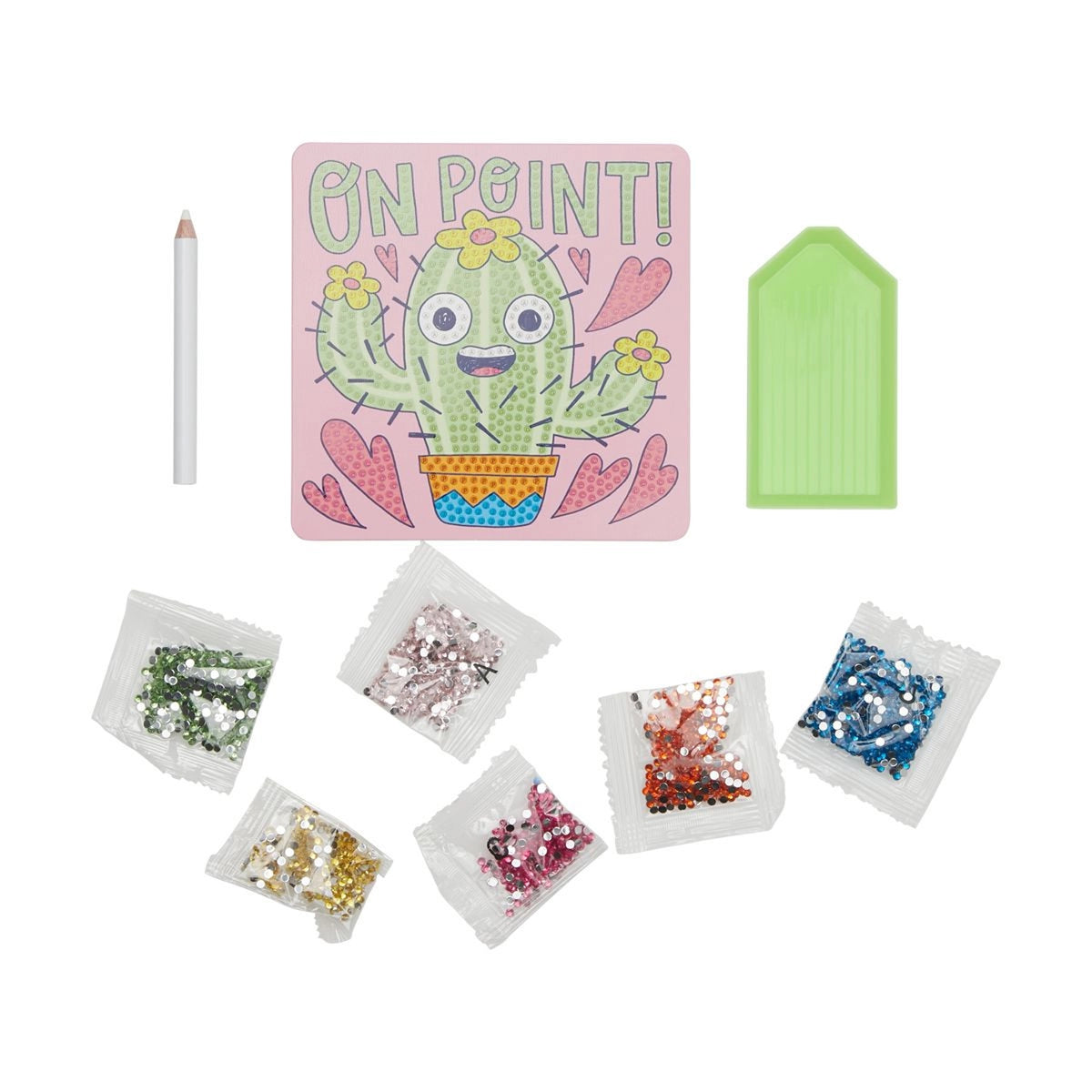 Razzle Dazzle D.I.Y. Mini Gem Art Kit: Cheery Cactus - FINAL SALE