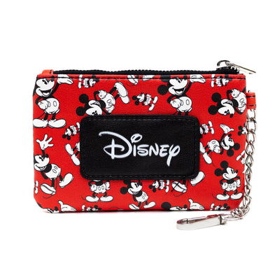 Disney Mickey Mouse ID Card Holder Wallet Keychain