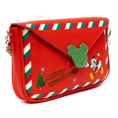 Disney Christmas Mickey Mouse Figural Santa Letter Crossbody Bag