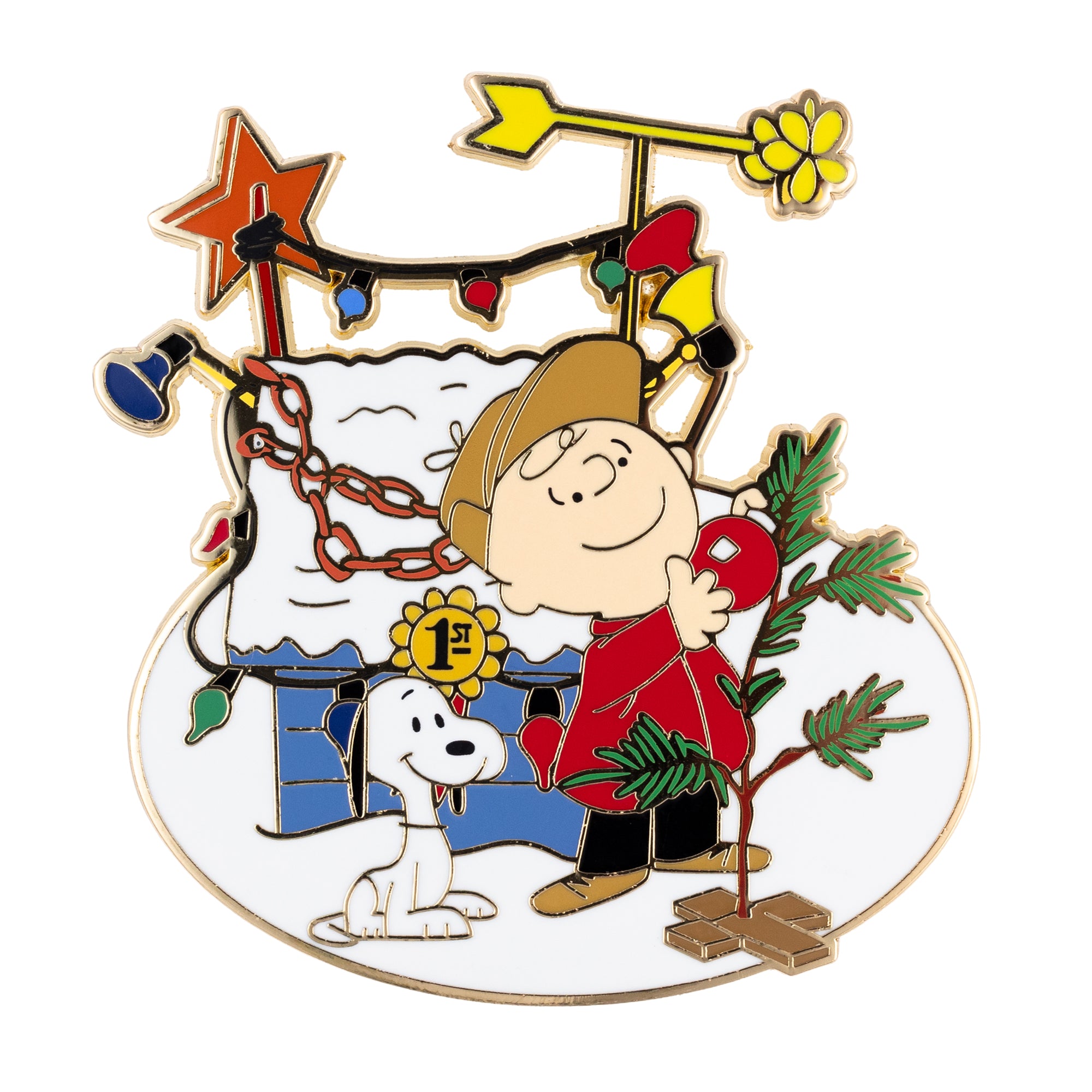 Peanuts Holidays Charlie Brown and Snoopy Jumbo Collectible Pin