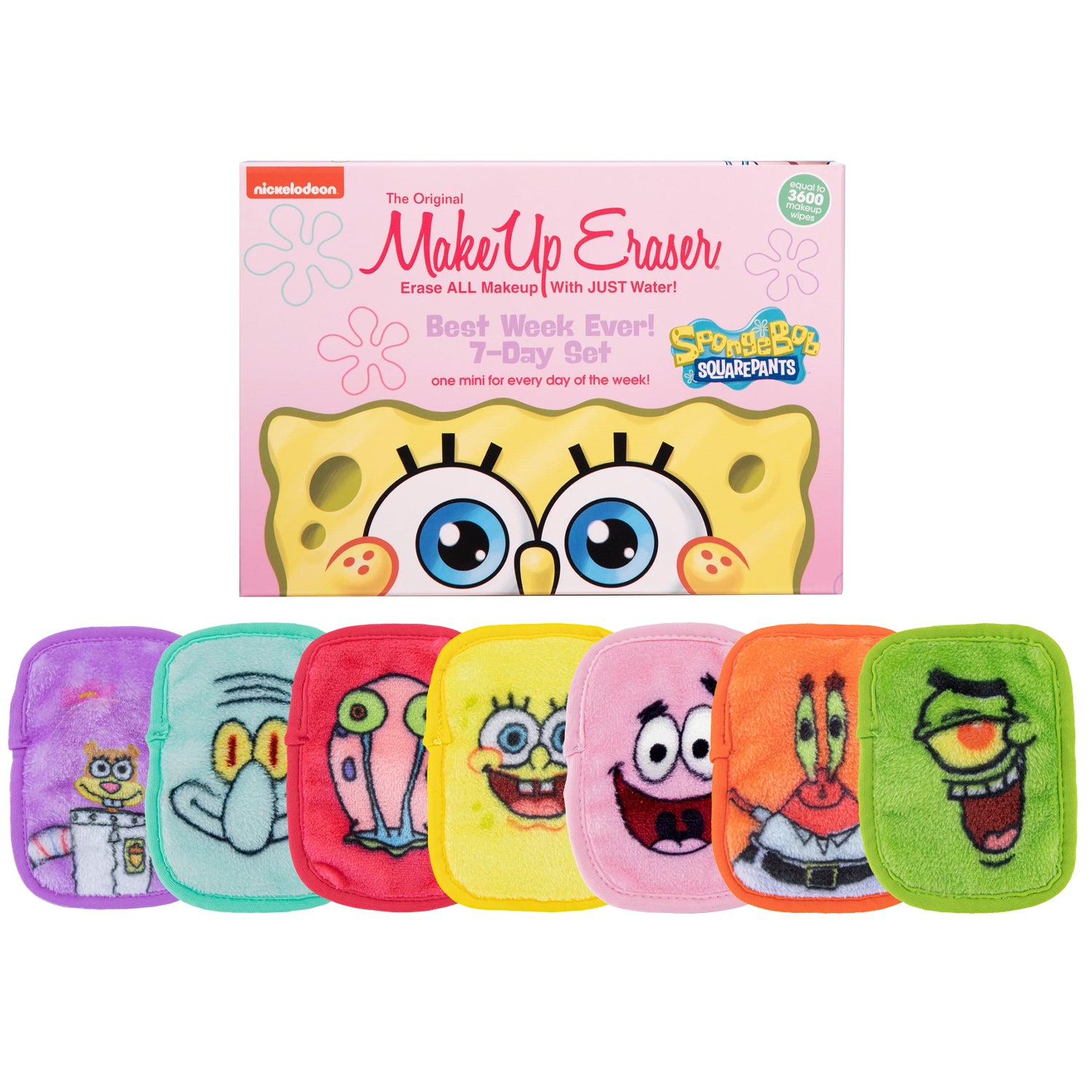 Nickelodeon Spongebob Squarepants 7 Piece Makeup Eraser Set
