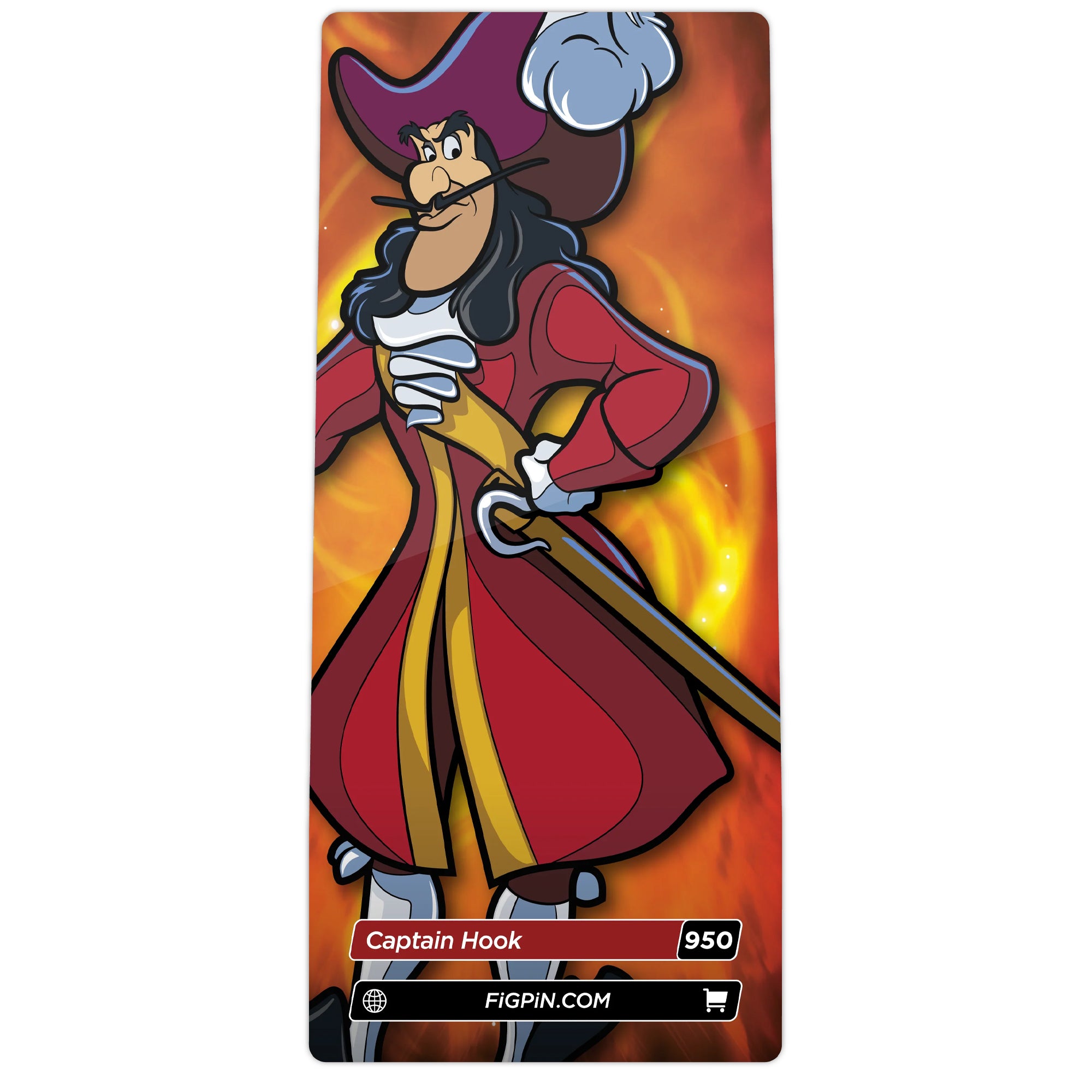 Disney Villains Captain Hook 3" Collectible Pin #950