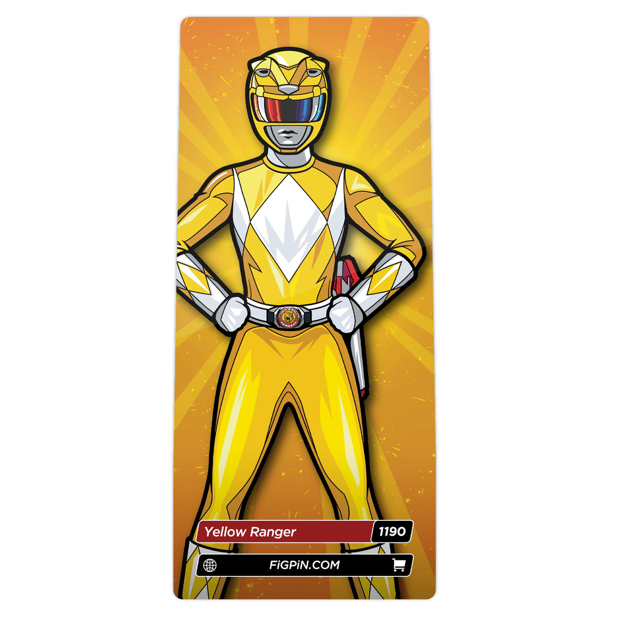 Power Rangers Yellow Ranger 3&quot; Collectible Pin #1190
