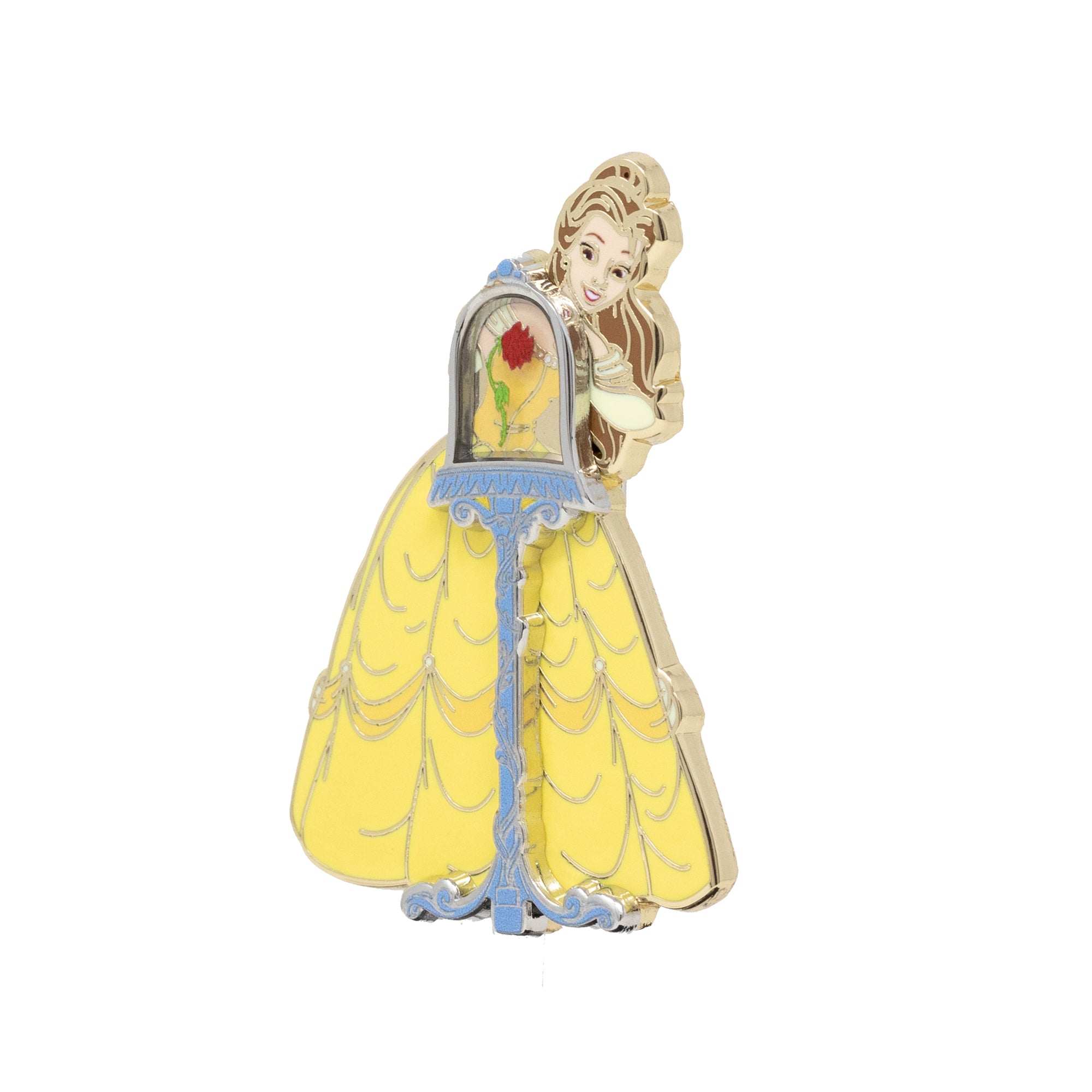 Disney Princess Beauty and the Beast Belle Enchanted Rose Collectible Trading Pin Disney Princess Beauty and the Beast Belle Enchanted Rose Collectible Trading Pin
