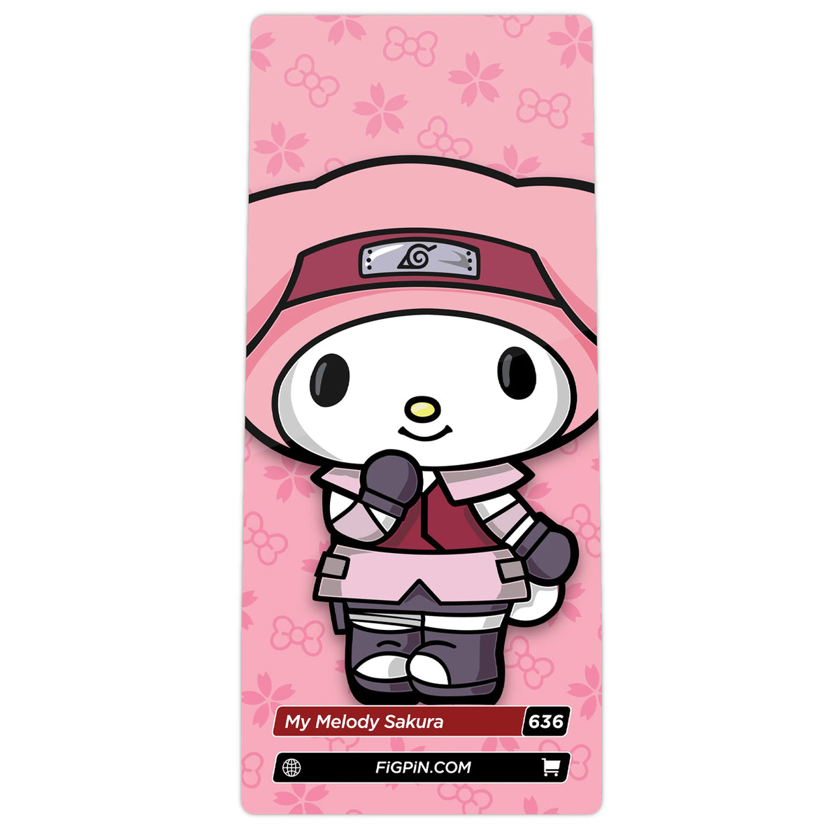 Naruto x Hello Kitty My Melody Sakura 3&quot; Collectible Pin #636