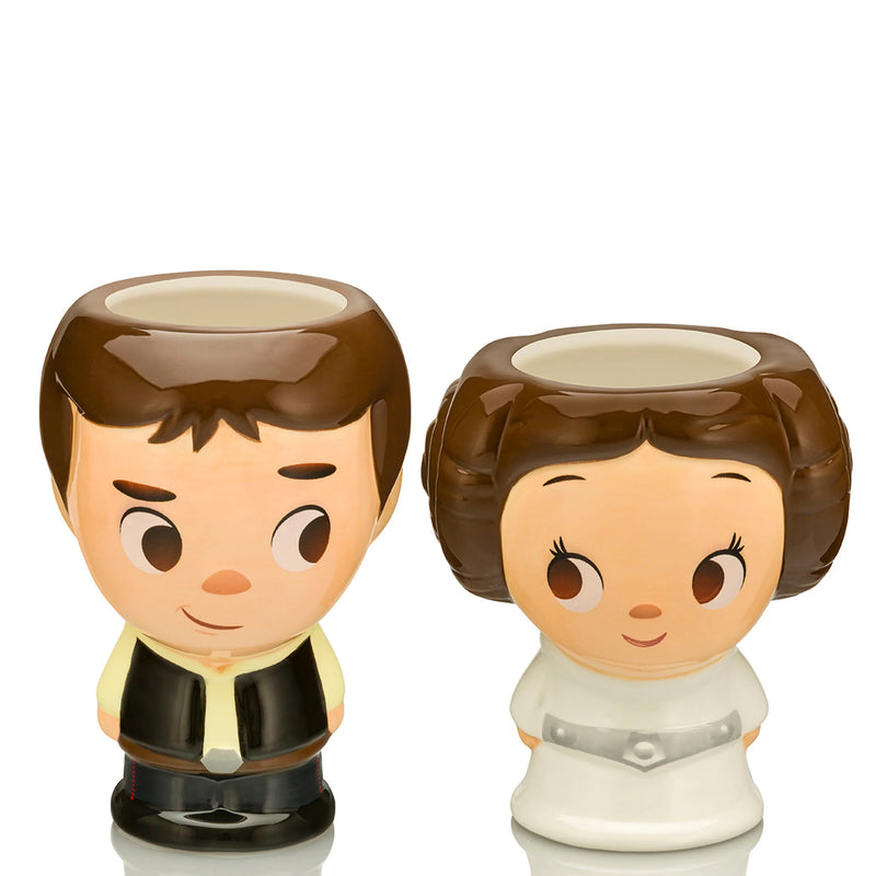 Star Wars 2 Pack Cupful of Cute 16oz Mug Set Han Solo & Princess Leia