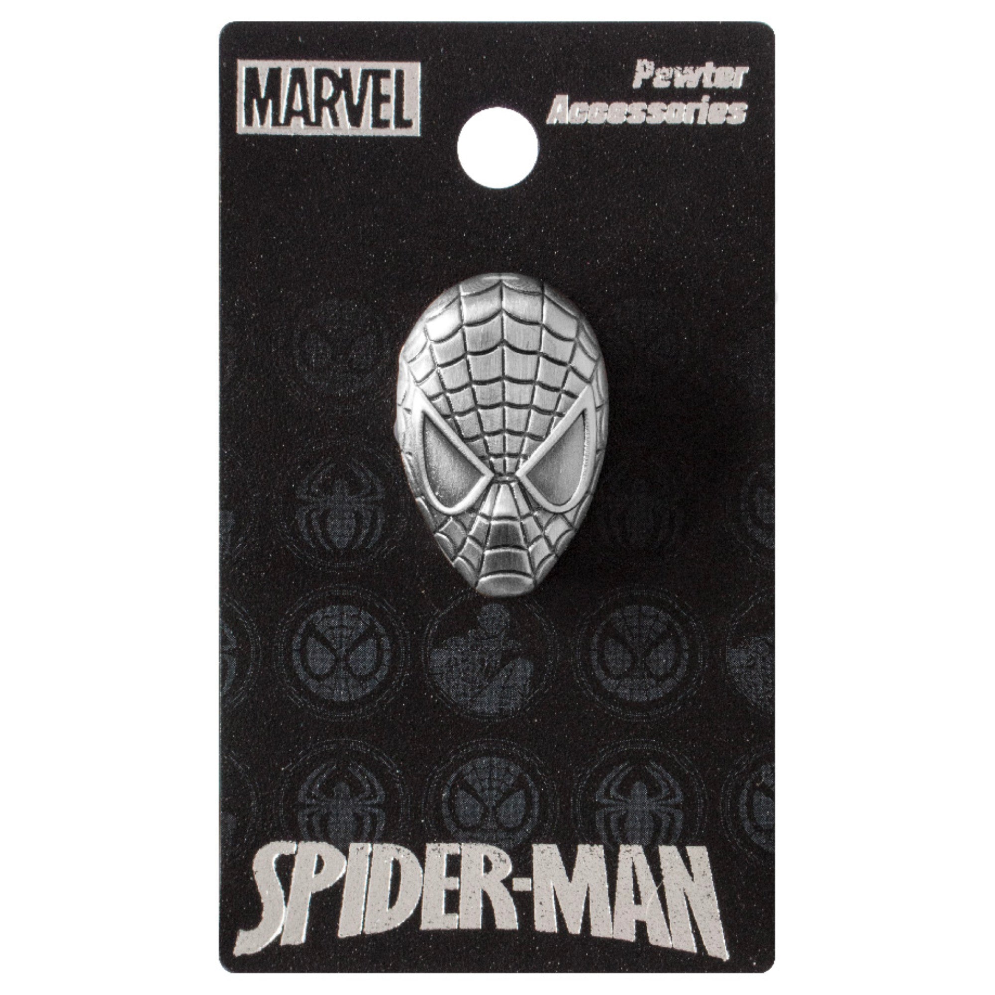 Spiderman Head Pewter Pin