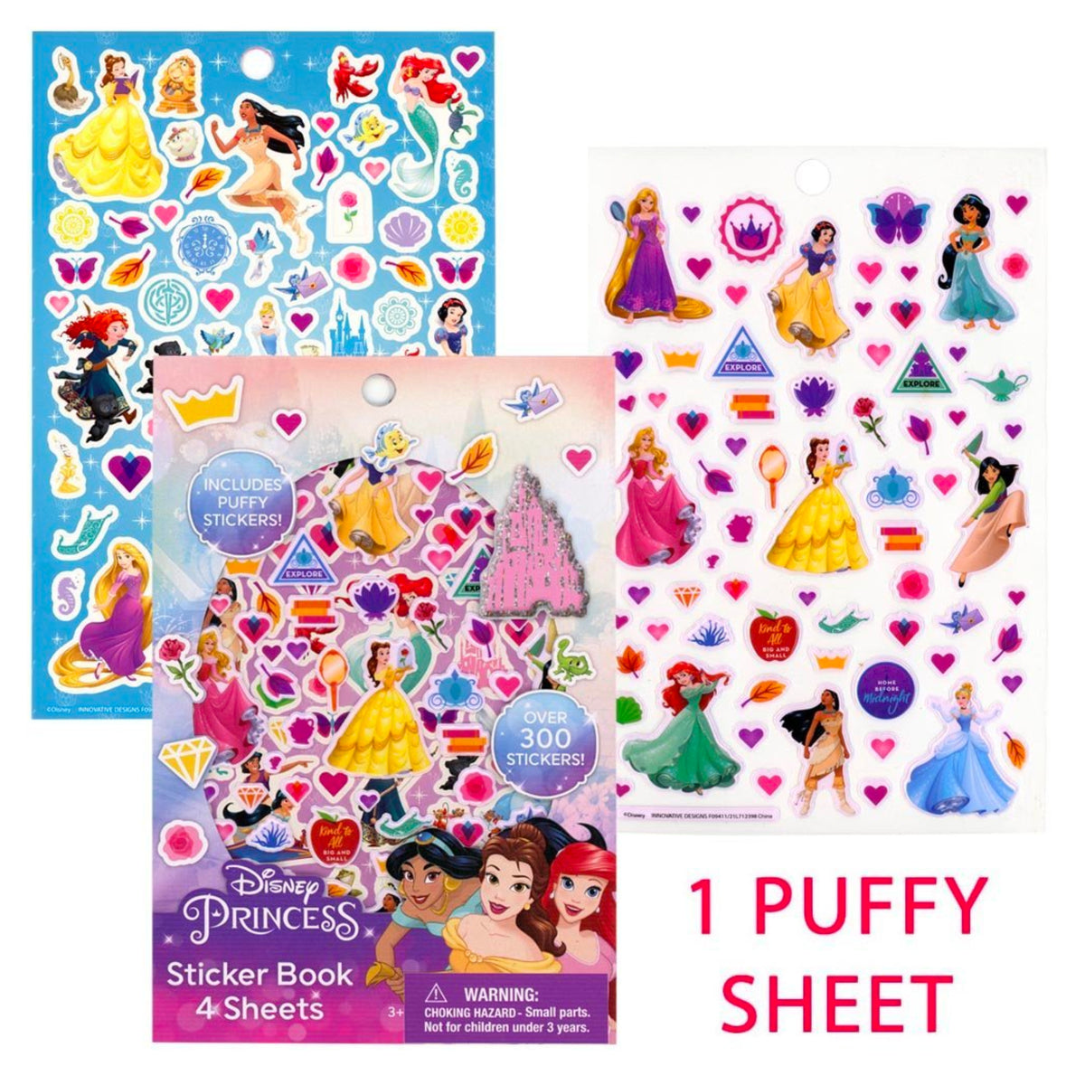 Princess Sticker Book with 1 Puffy Sheet