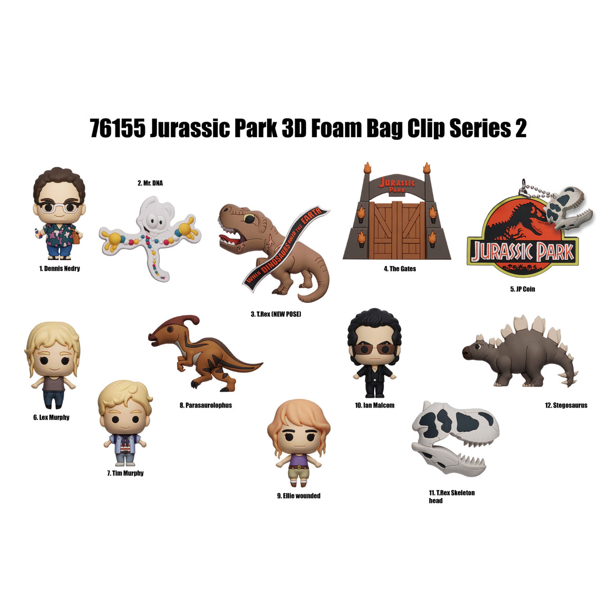 Jurassic Park 3D Foam Mystery Bag Clip Series 2