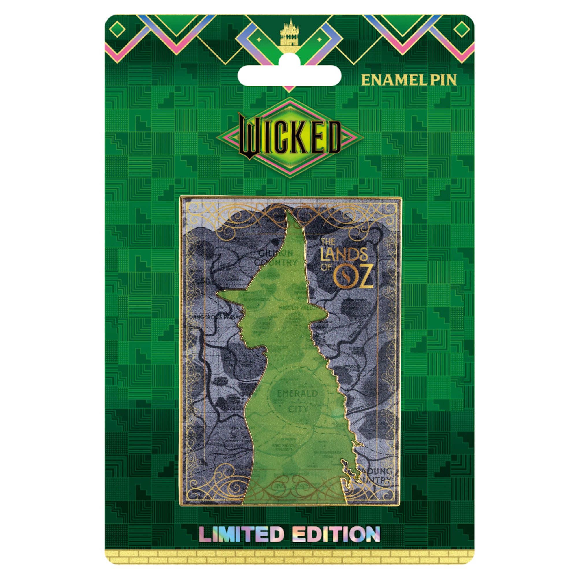 Universal Studios Wicked Elphaba Map of Oz Jumbo Collectible Trading Pin