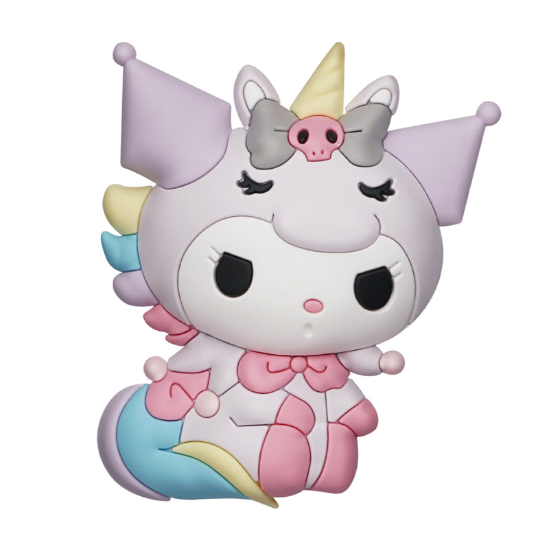Hello Kitty and Friends Kuromi dressed as a Unicorn Collectible 3D Foam Magnet
