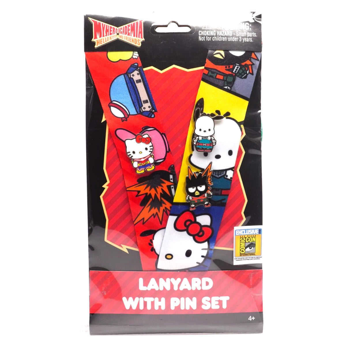 My Hero Academia &amp; Hello Kitty X Friends Lanyard with Pin Set - Comic Con Exclusive
