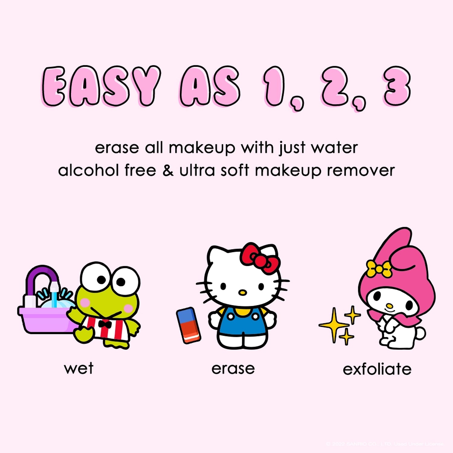 Hello Kitty & Friends 7 Piece Makeup Eraser Set