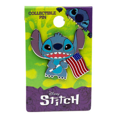 Disney Lilo and Stitch: Stitch American Flag Collectible Enamel Pin