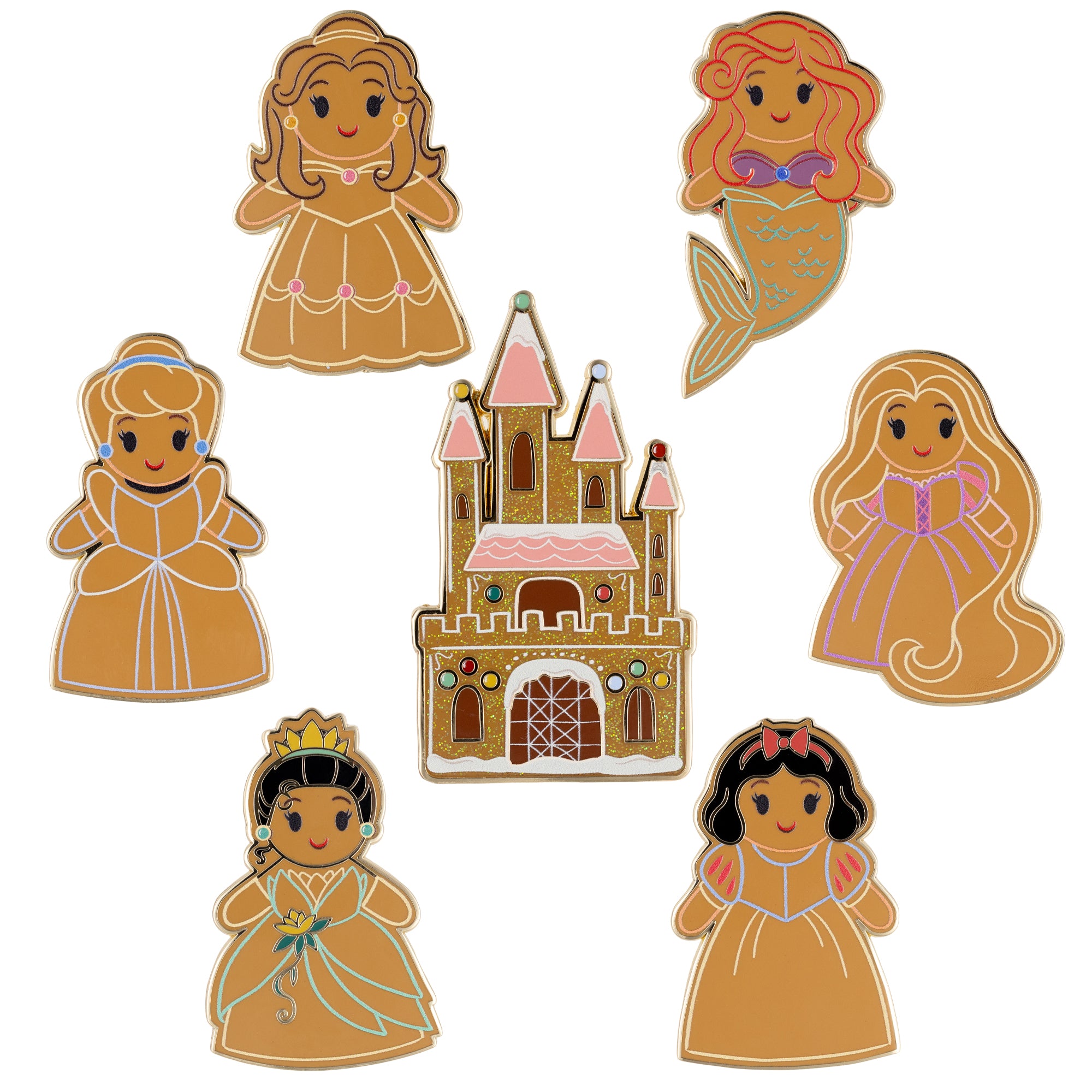 Disney Holidays Princess Gingerbread Mystery Jumbo Collectible Pin