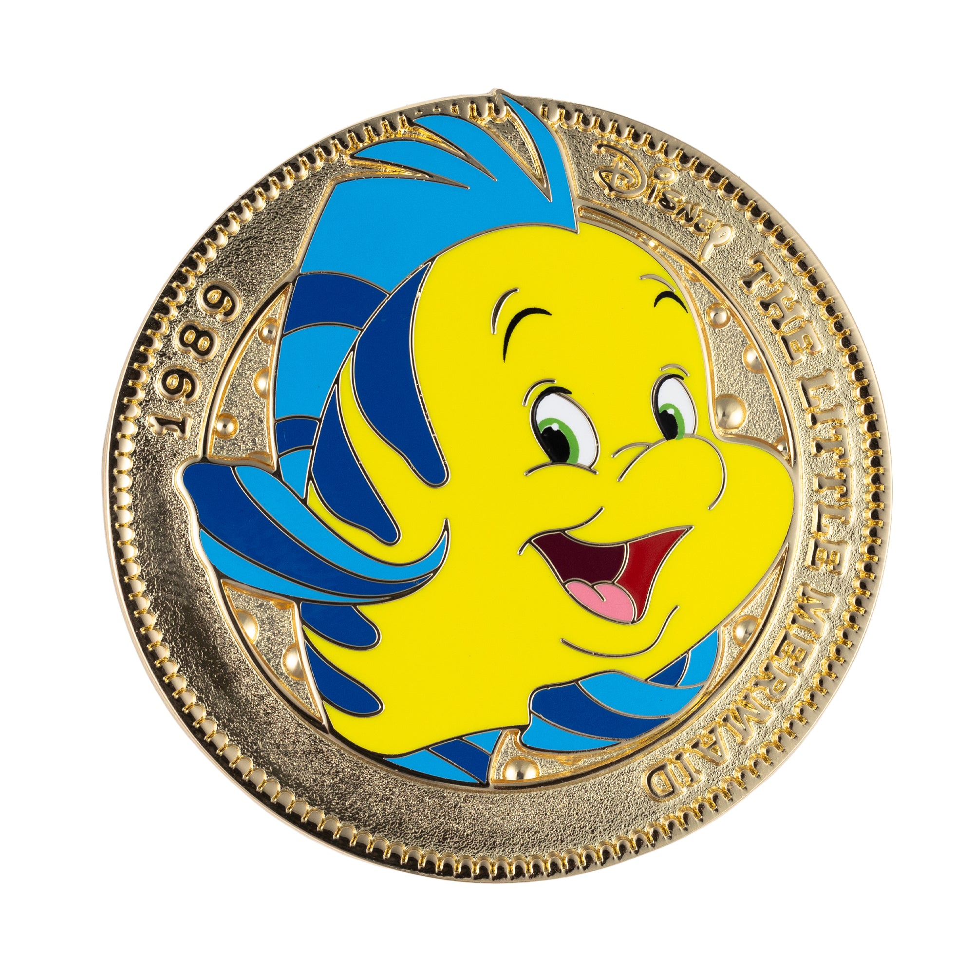Disney Coin Series The Little Mermaid Flounder Jumbo Collectible Pin