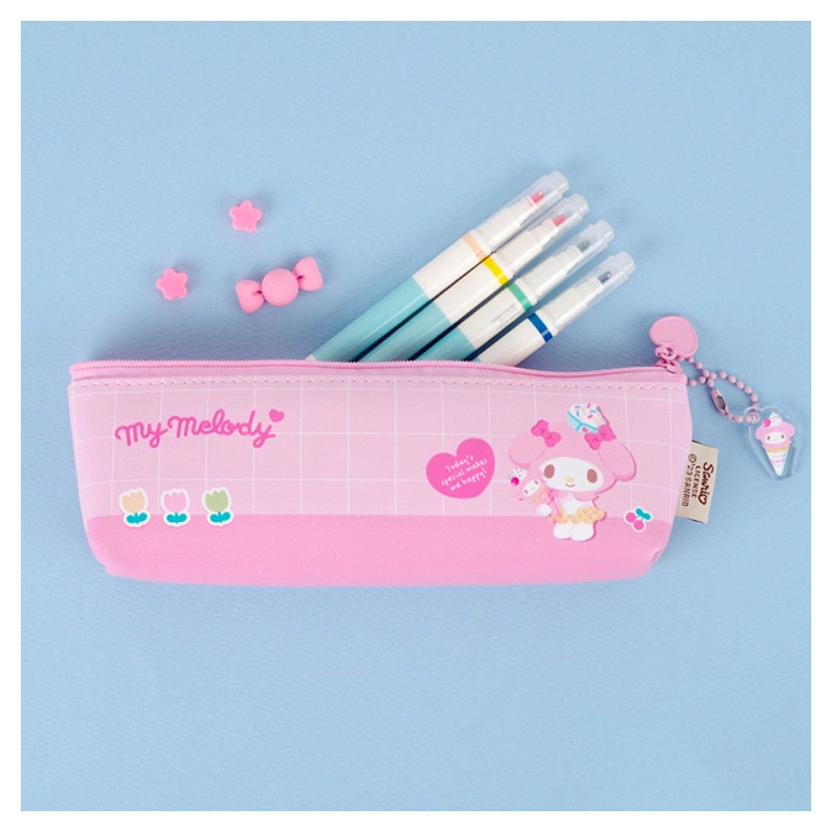 Sanrio Adorable Characters Charm Pencil Case Pouch - My Melody