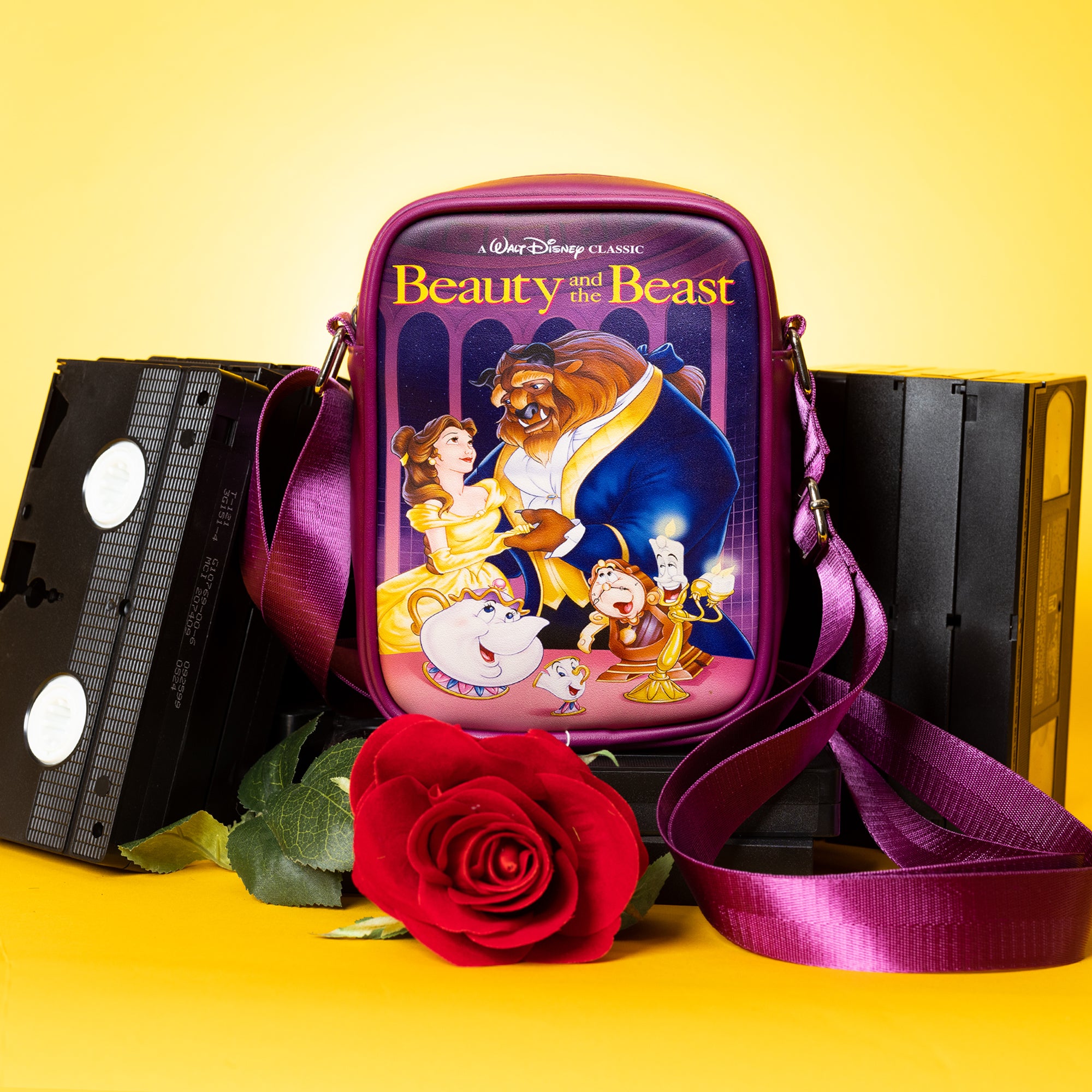 Disney VHS Collection Beauty and the Beast Crossbody Bag