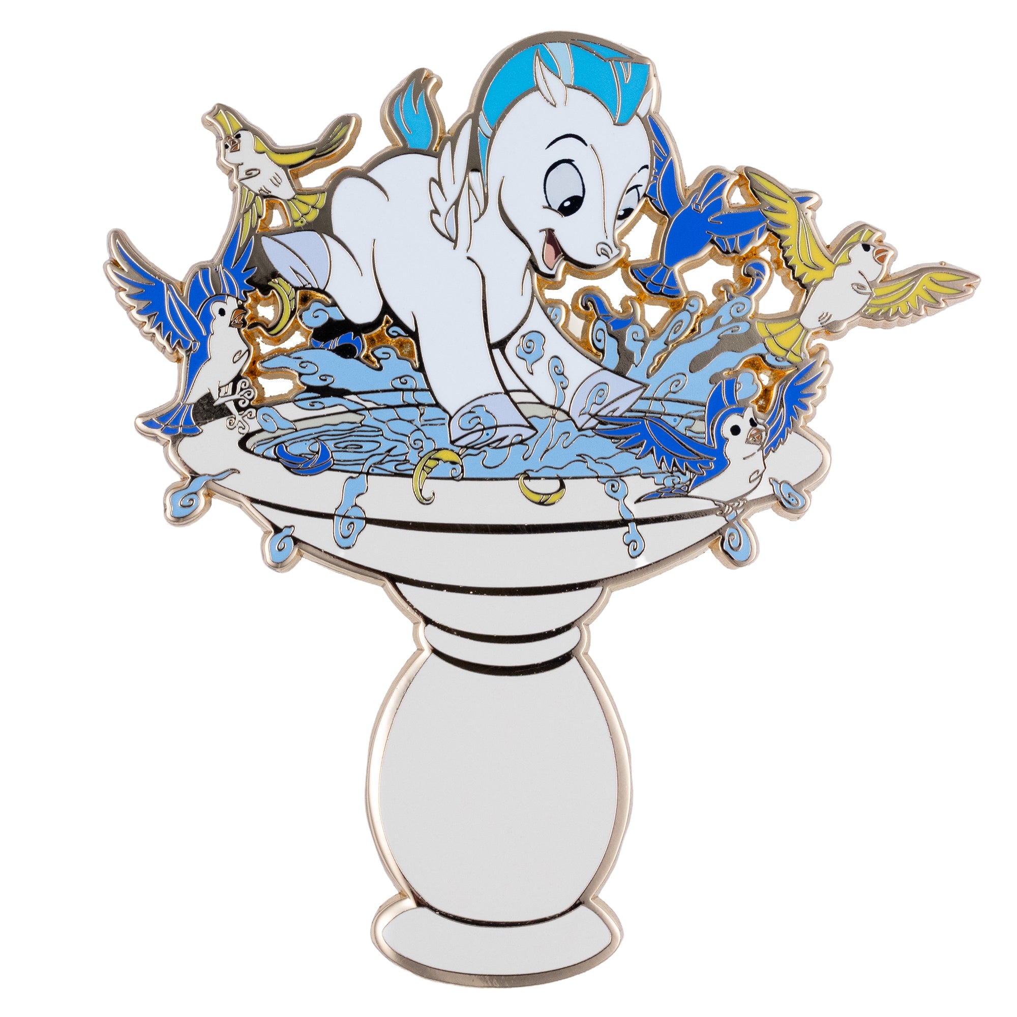 Disney Hercules Baby Pegasus with Birdbath Jumbo Collectible Pin