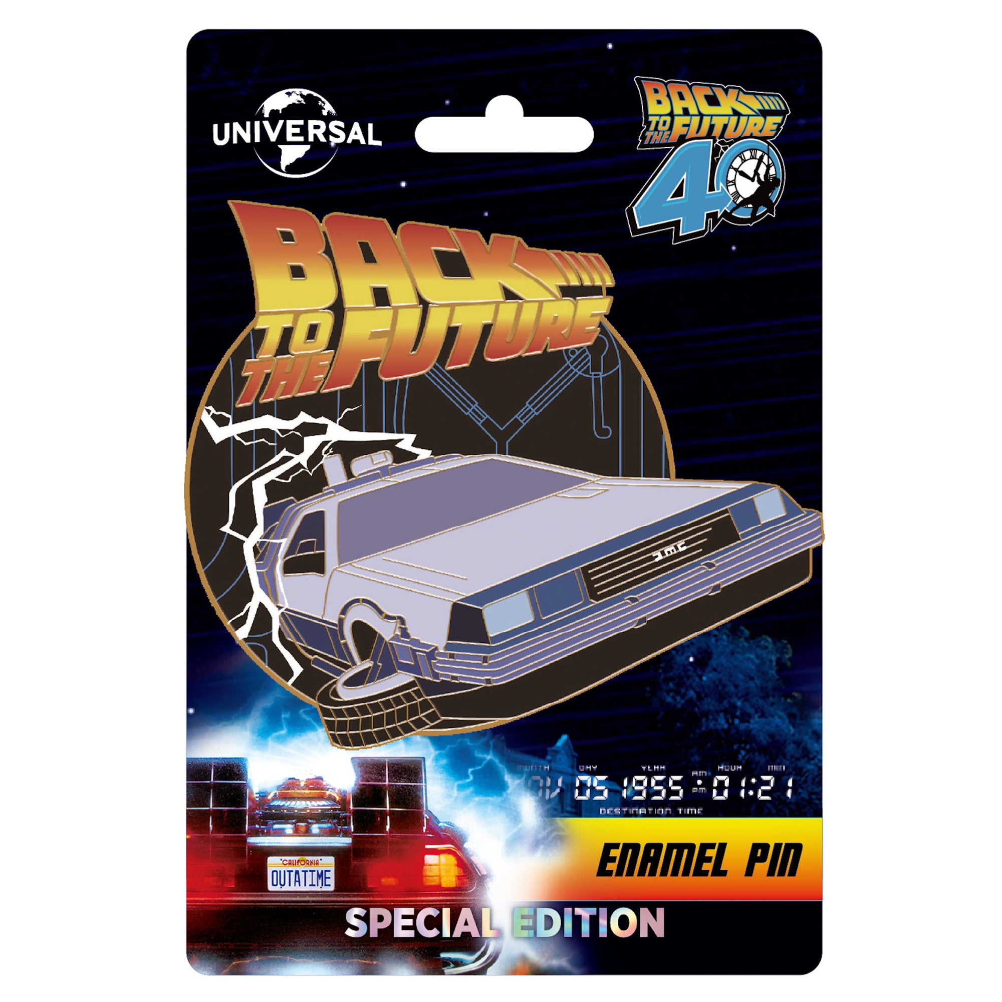 Universal Studios Back to the Future Delorean Jumbo Collectible Pin
